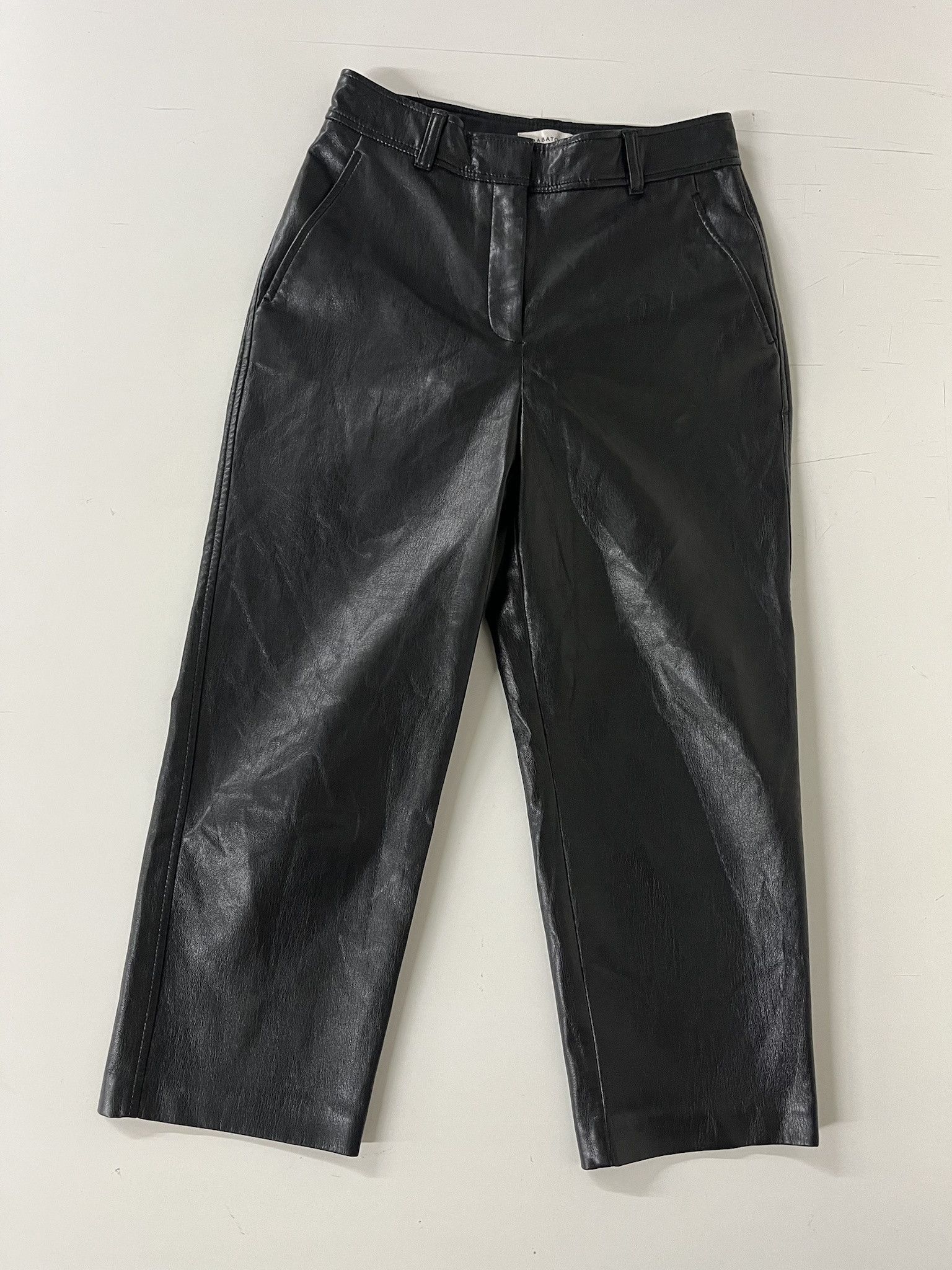 Leather × Vintage Vintage 2000s Black Pleather Polyeurethane Pants Size 27 (4) Size US 27 - 1 Thumbnail