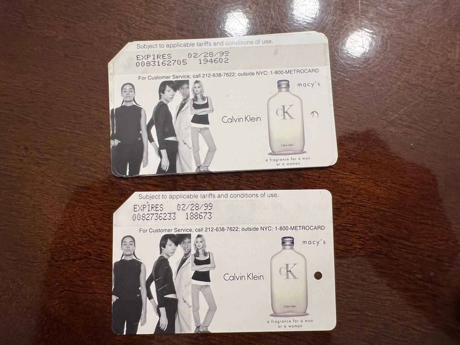 Other MTA NYCT MetroCard Calvin Klein 7 Cards Size ONE SIZE - 3 Thumbnail