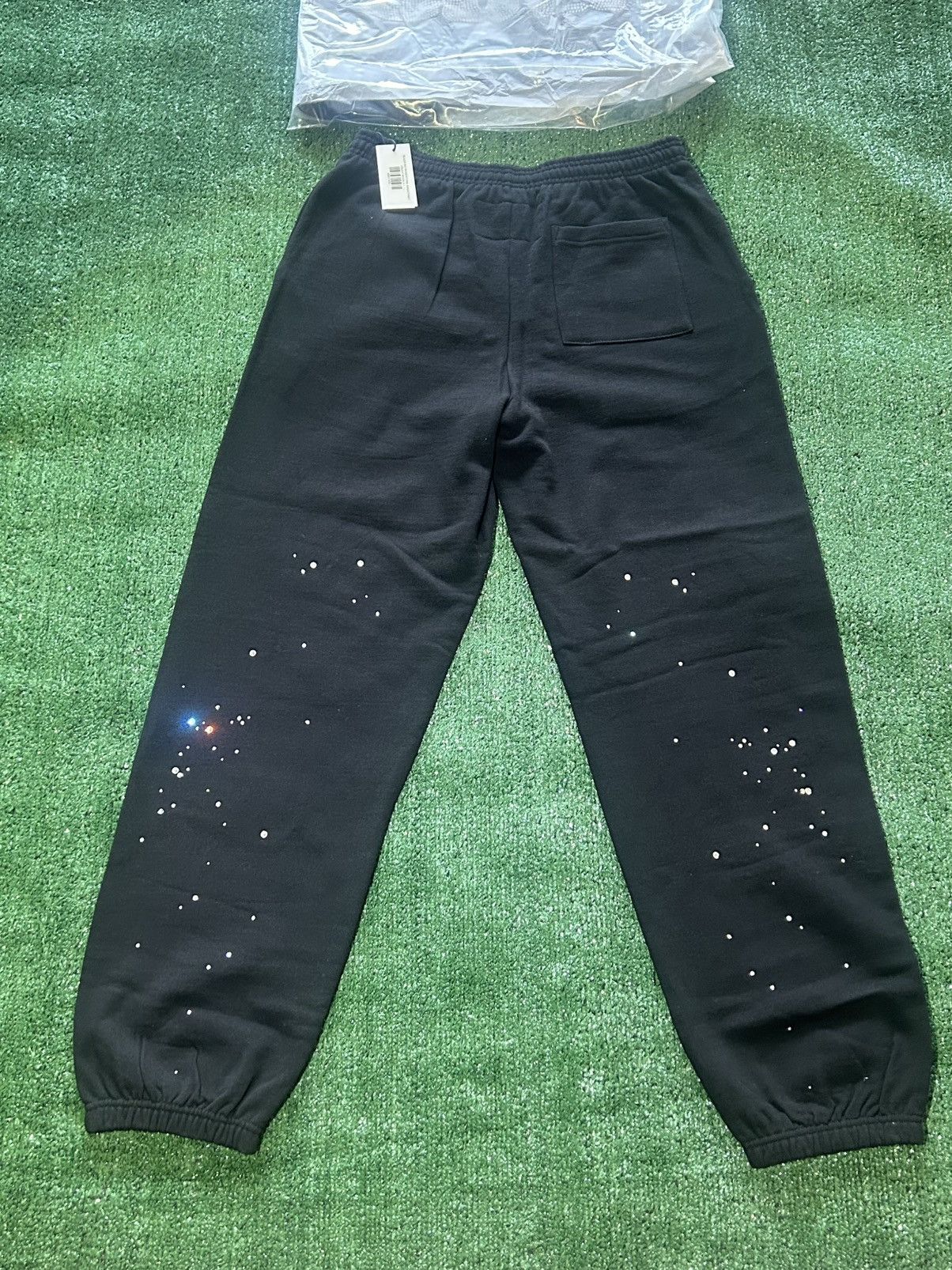 Sp5der SP5DER BLACK RHINESTONE SWEATPANTS Sz M BNWT Size US 32 / EU 48 - 3 Thumbnail