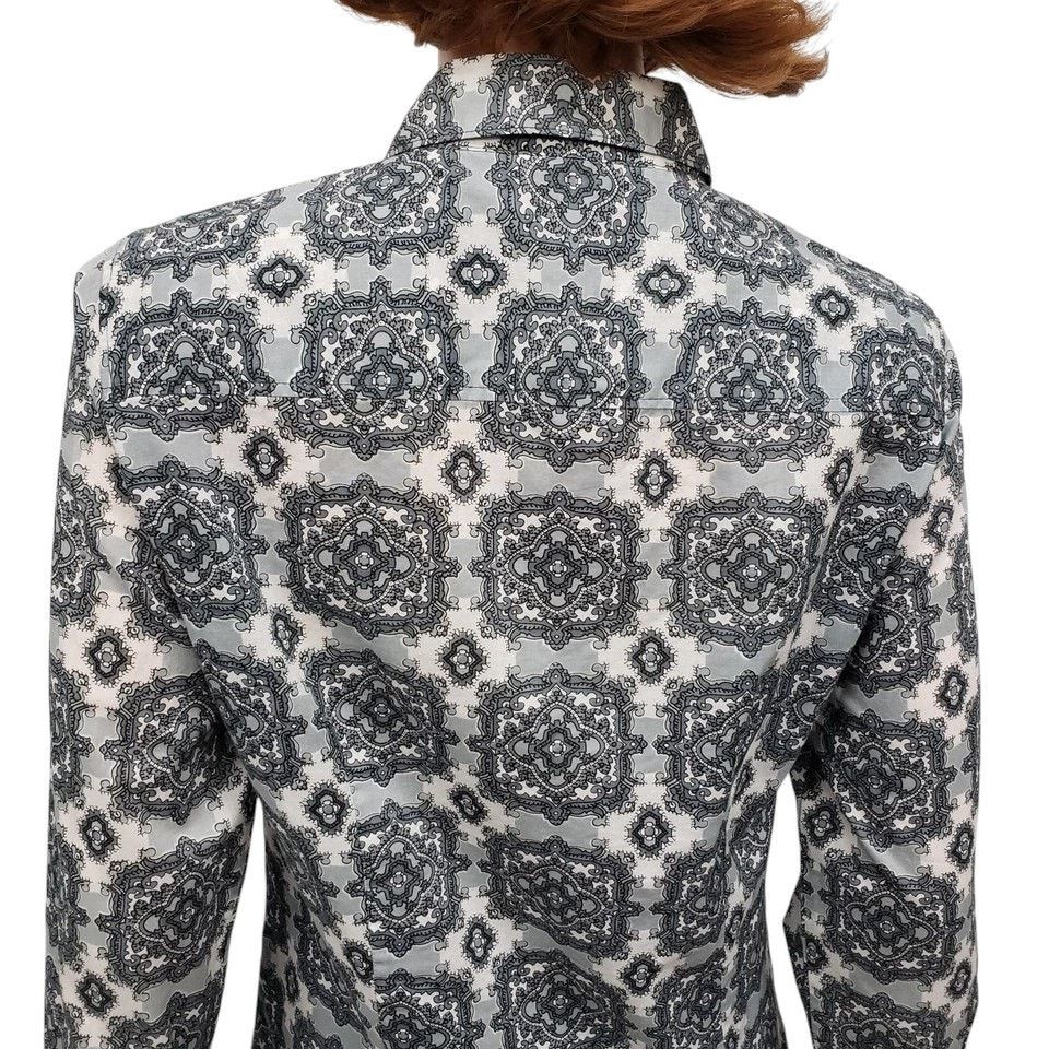 J.Crew J. Crew The Perfect Shirt Button Front Vintage Print S Size S / US 4 / IT 40 - 11 Thumbnail