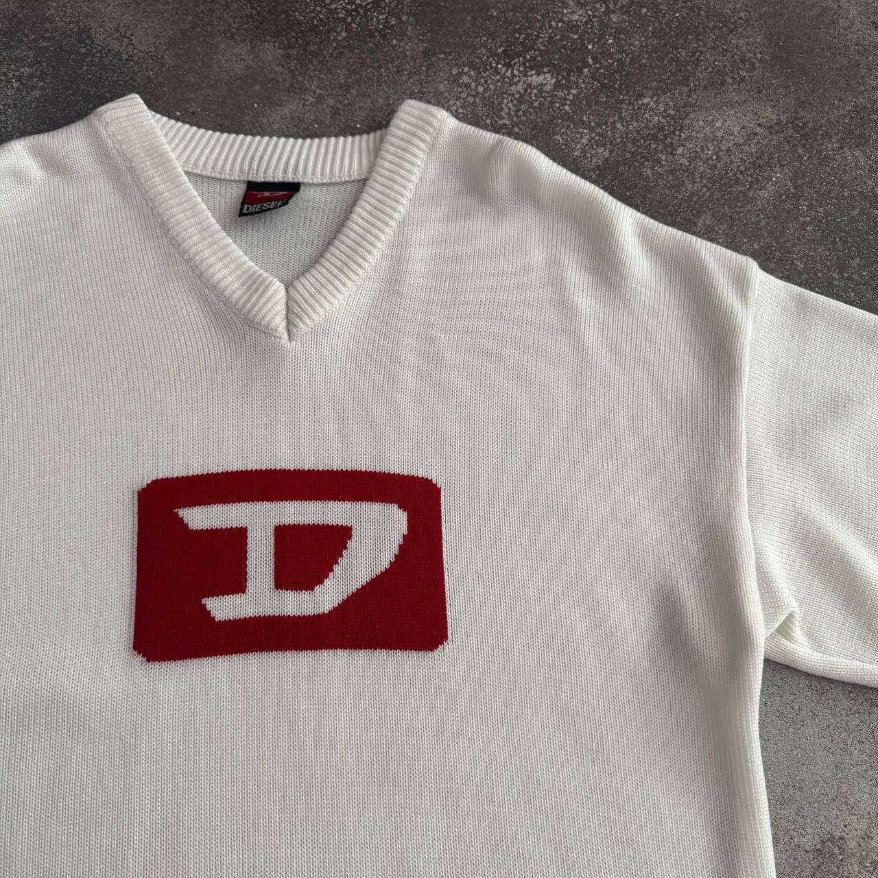 Diesel × Vintage Diesel Vintage Y2K Big Logo Unisex Knit Sweater Size US L / EU 52-54 / 3 - 6 Thumbnail