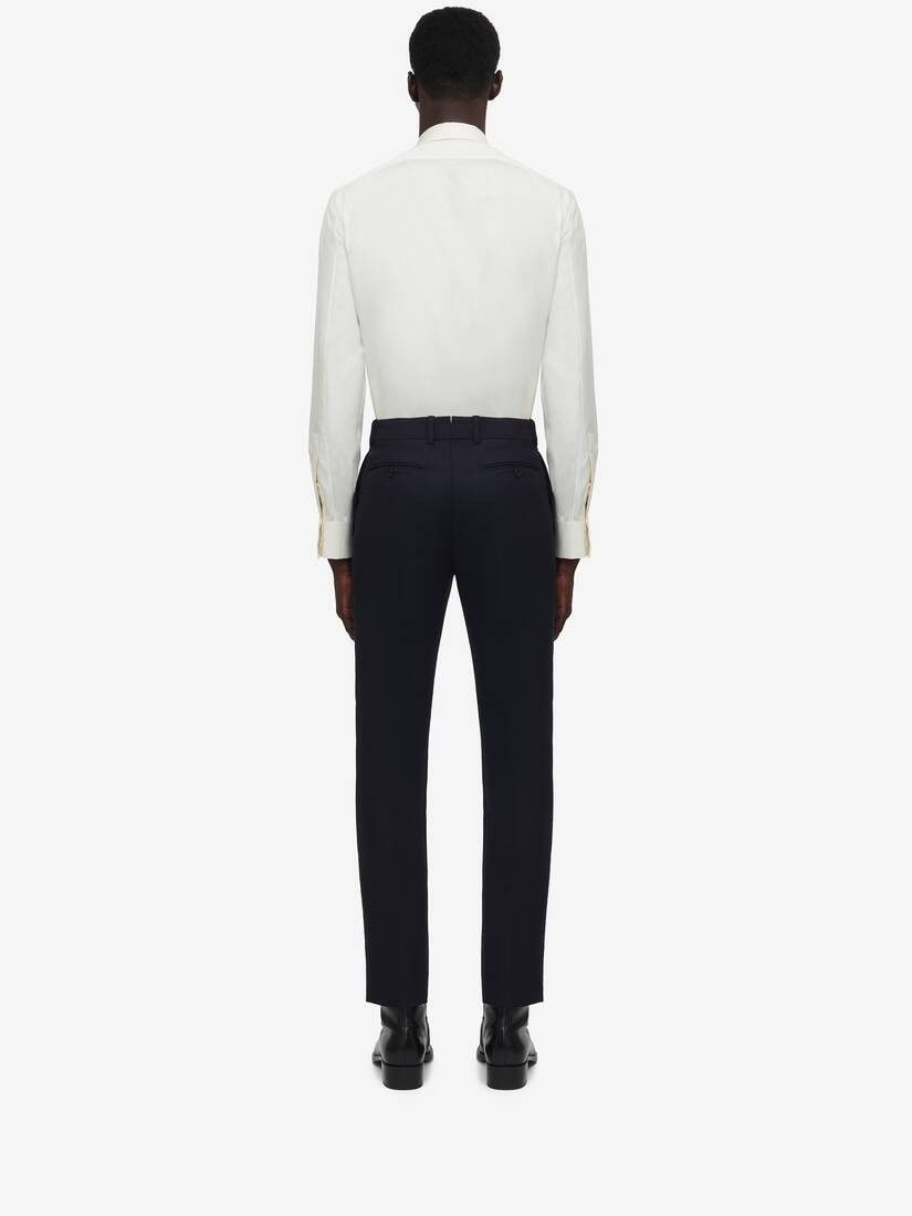 Alexander McQueen o1w1db10725 Tailored Cigarette Trousers in Navy Size US 40 / EU 56 - 4 Thumbnail