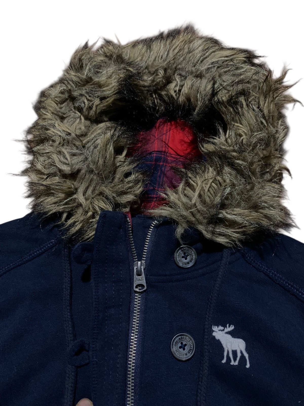 If Six Was Nine Vintage Abercrombie fur hoodie dark navy Size S / US 4 / IT 40 - 4 Thumbnail