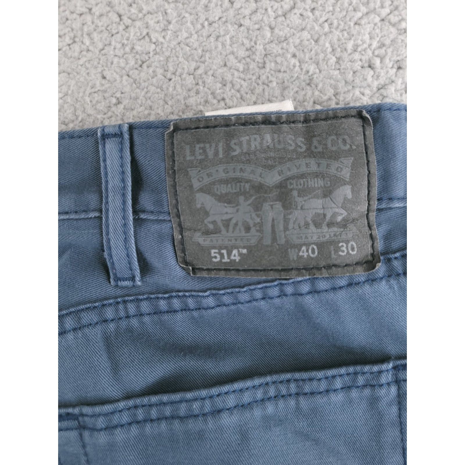 Levi's Levis Jeans Mens 40x30 Blue Straight Distressed 514 Khaki Chino Size US 40 / EU 56 - 3 Thumbnail
