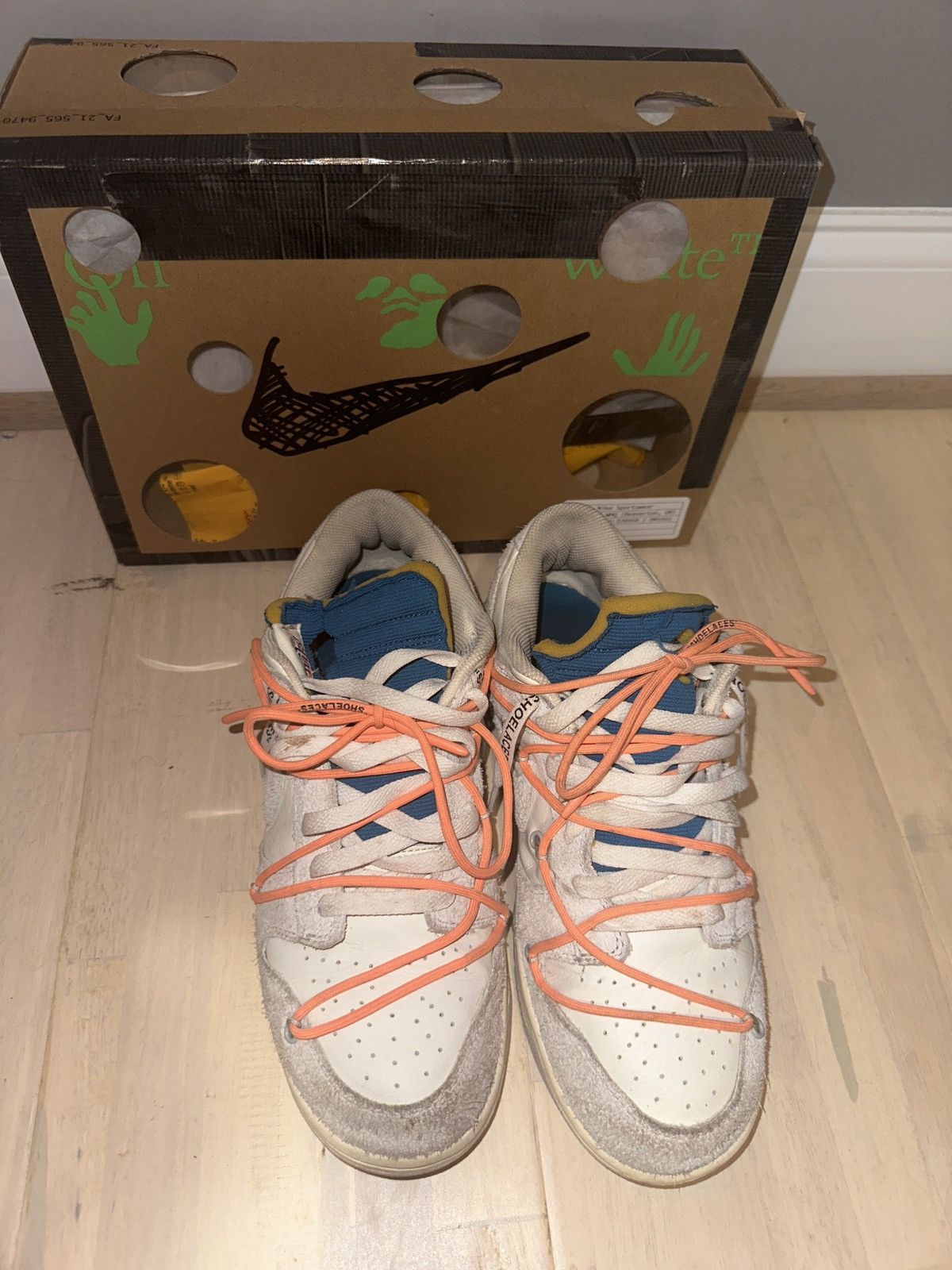 Nike Nike dunks and Offwhite lot 19 Size US 10 / EU 43 - 12 Thumbnail