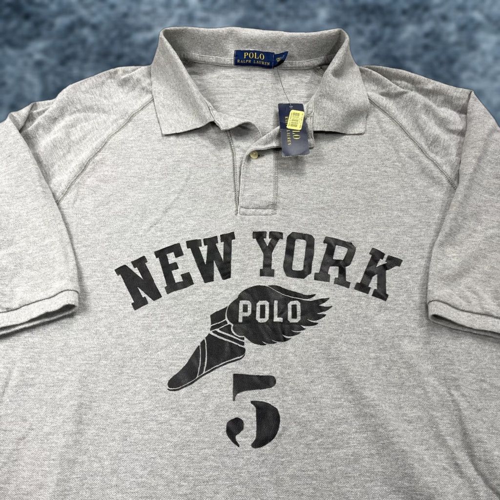 Polo Ralph Lauren Polo Ralph Lauren Polo Shirt Mens 2XLT Gray NWT Polo Shirt Mens 2XLT Gray New York P Wing Foot New York NWT Size US XXL / EU 58 / 5 - 1 Thumbnail