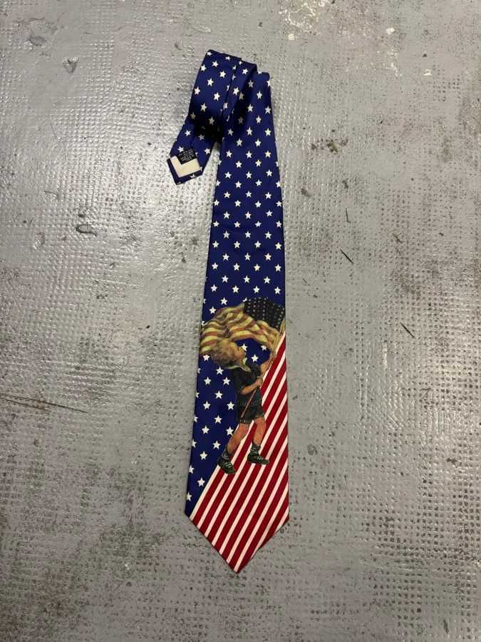 Dolce & Gabbana 2000s Dolce & Gabbana Free America Kid Tie Size ONE SIZE - 3 Thumbnail