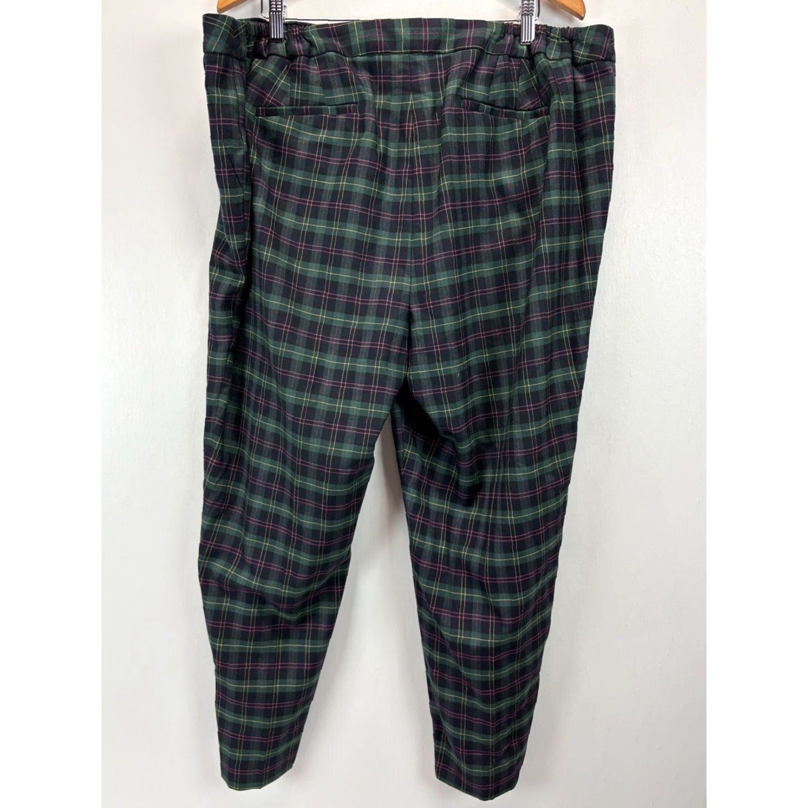 Talbots NEW Talbots Plus Size 22W Hampshire Ankle Plaid Pants Wool Blend Multicolor Womens Size 40" / US 18 - 3 Thumbnail