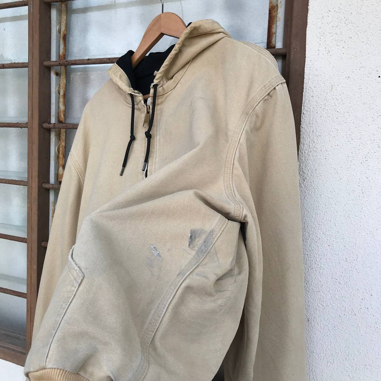 Carhartt × Vintage VINTAGE CARHARTT CANVAS JUMPER TRASHED DISTRESSED HOODIE Size US L / EU 52-54 / 3 - 10 Thumbnail