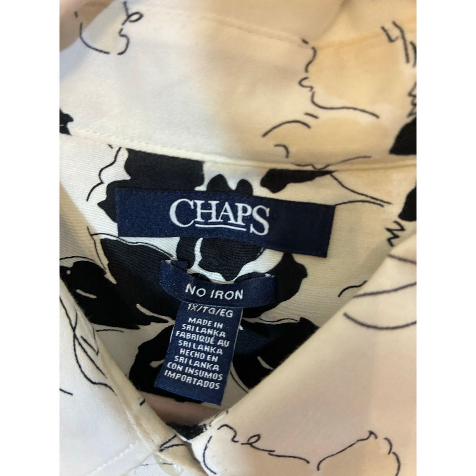 Chaps Chaps floral long sleeve button down top bohemian 1x Size XL / US 12-14 / IT 48-50 - 2 Thumbnail