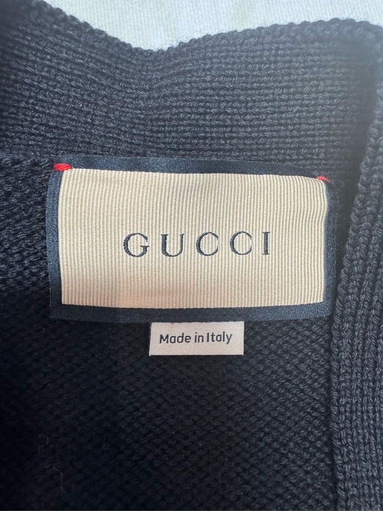 Gucci Gucci Little Bee Black Knitted Cardigan Size US M / EU 48-50 / 2 - 3 Thumbnail