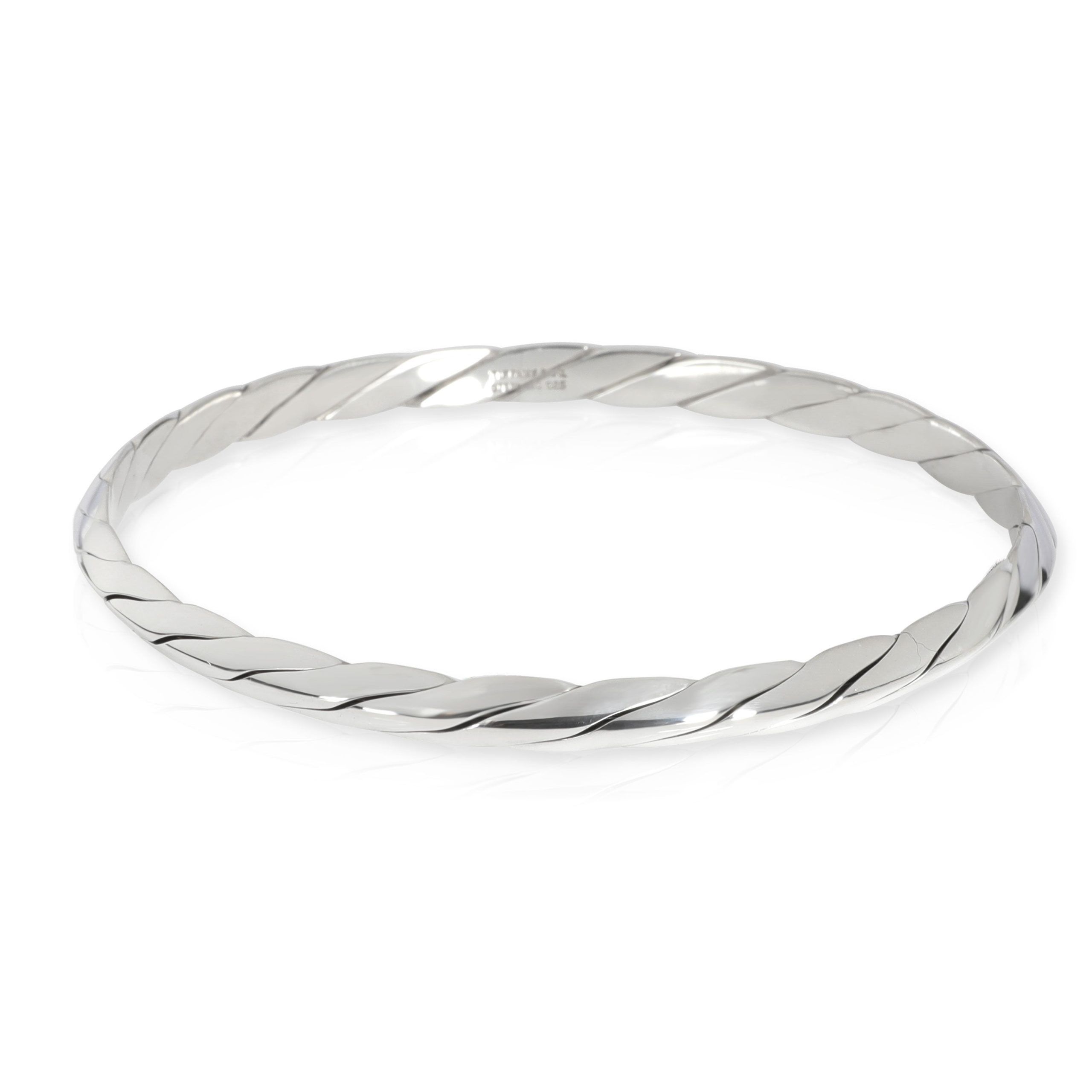 image of Tiffany Co Tiffany & Co. Vintage Twisted Rope Bangle In Sterling Silver, Women's