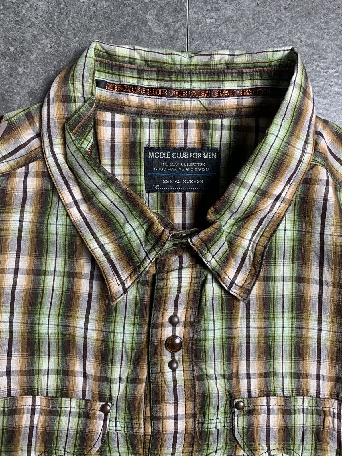 Nicole Club 2000s Nicole Club For Men Studded Tribal Shirt Size US S / EU 44-46 / 1 - 5 Thumbnail