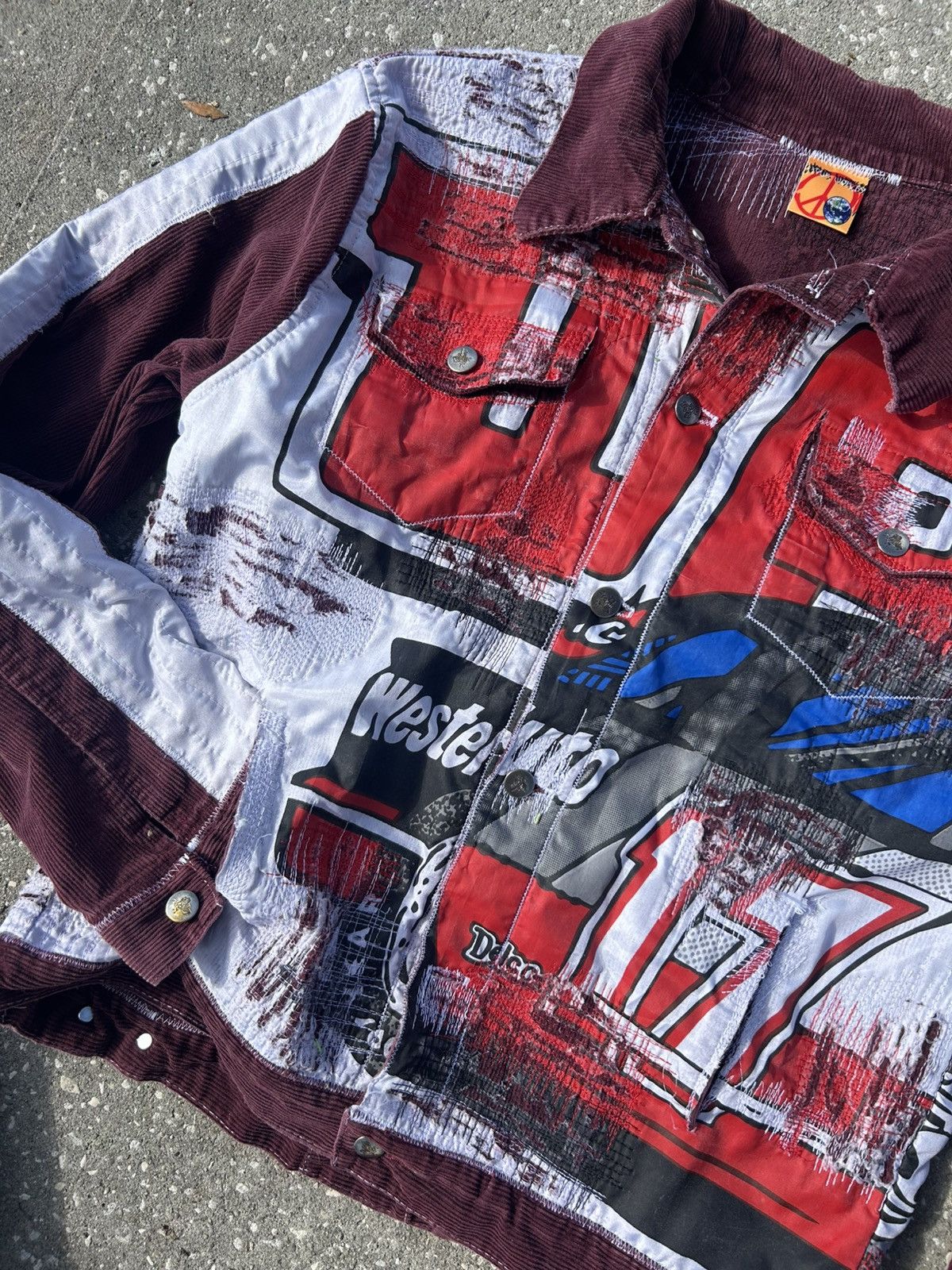Other 1/1 Your World patchwork distressed vintage denim jacket Size US M / EU 48-50 / 2 - 3 Thumbnail