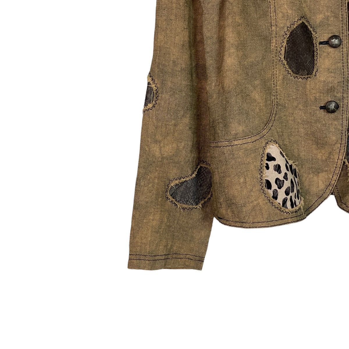 Designer × Japanese Brand Japanese Bondage Patchwork Blazer Size L / US 10 / IT 46 - 2 Thumbnail