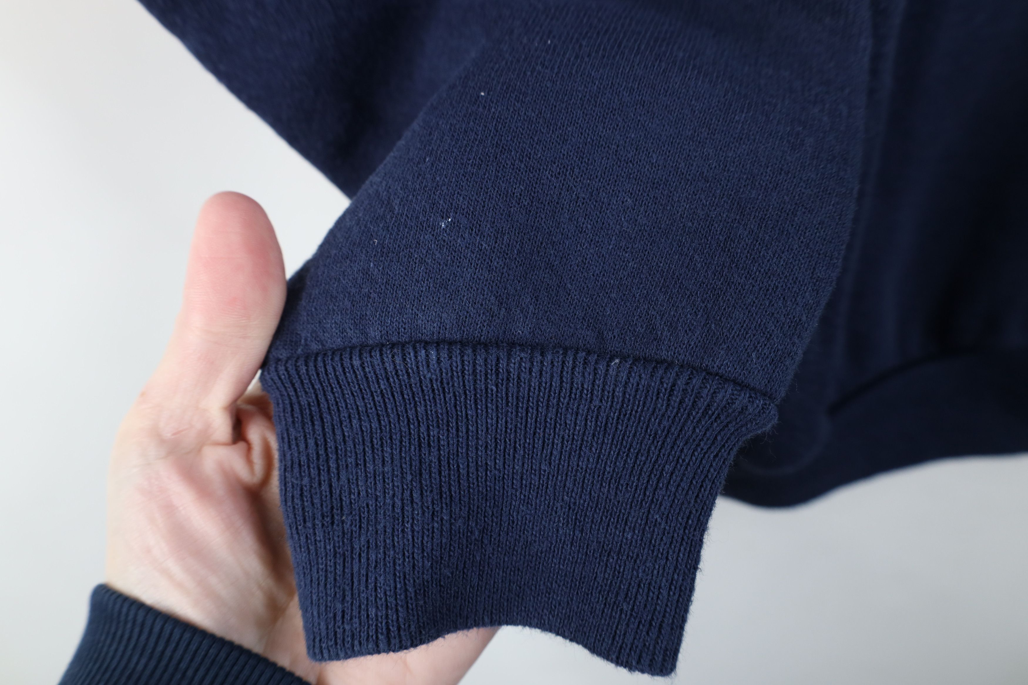 Vintage Vintage 90s Streetwear Blank Crewneck Sweatshirt Navy Blue Size M / US 6-8 / IT 42-44 - 4 Thumbnail