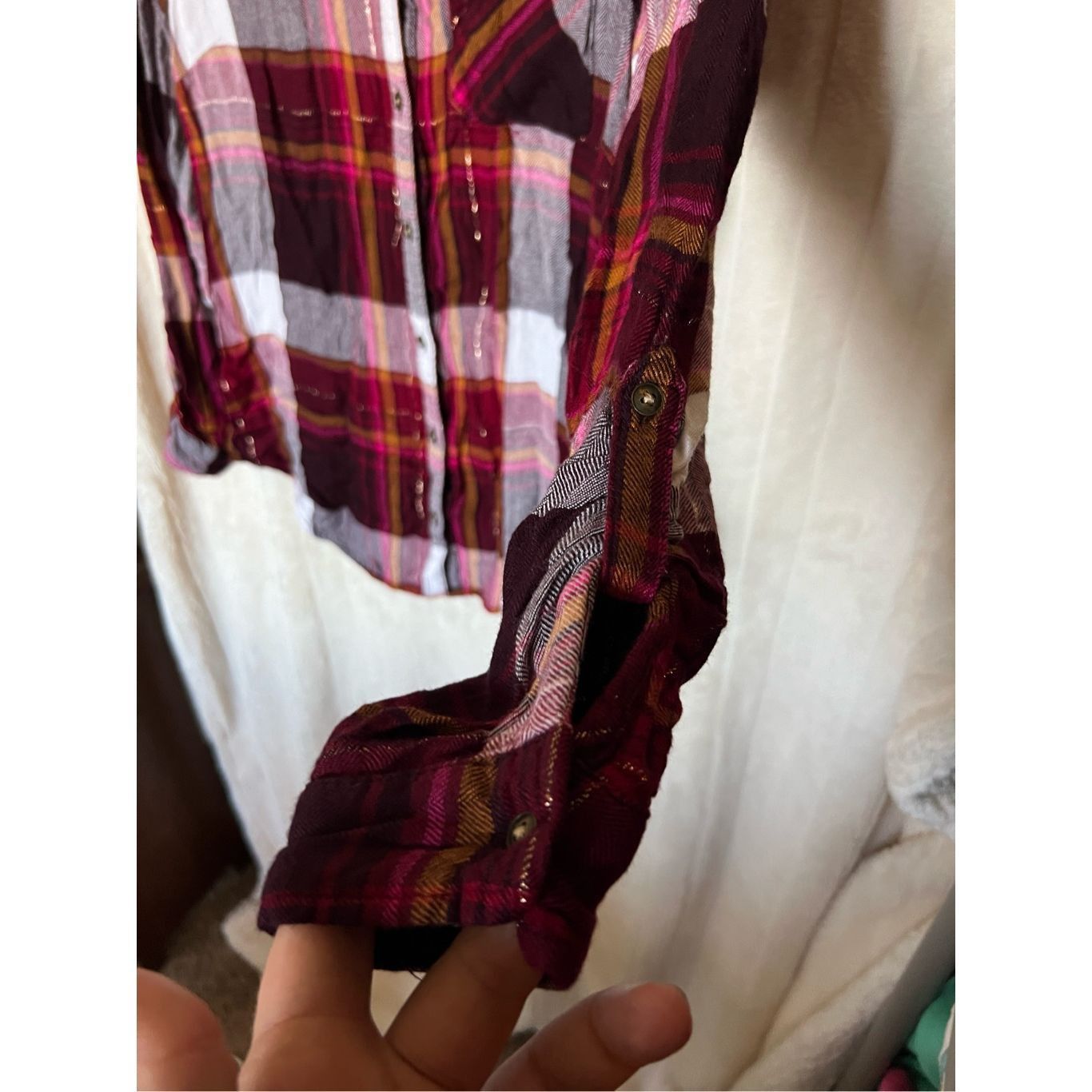 Other Maurices Multi-Colored Plaid Button Down Top Woman’s Size Me Size M / US 6-8 / IT 42-44 - 4 Thumbnail