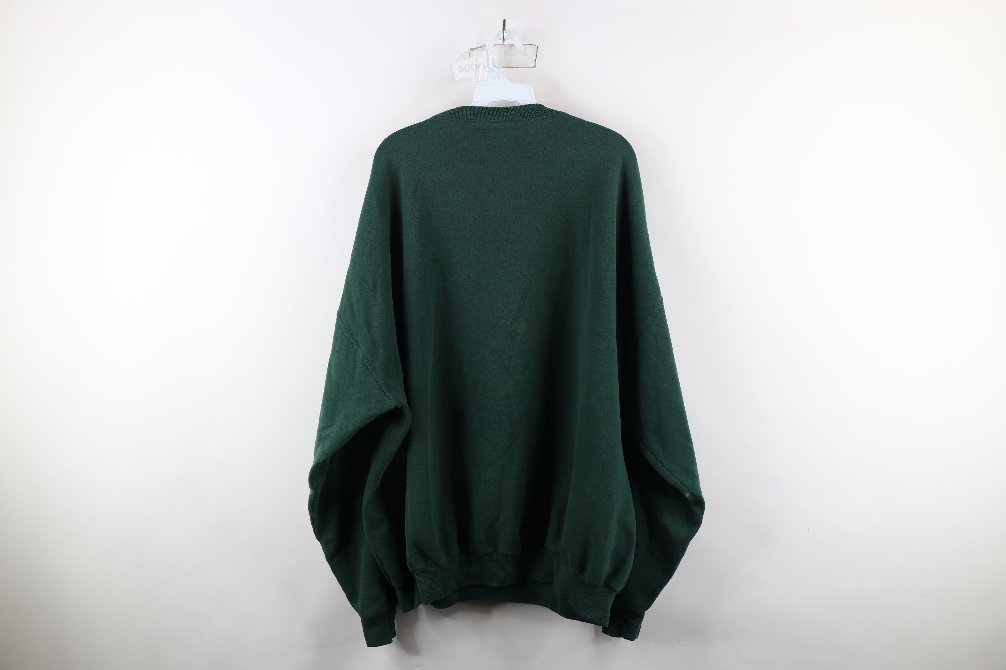 Vintage Vintage 90s Streetwear Fall Leaves Bear Sweatshirt Green Size 3XL / US 20-22 - 11 Thumbnail