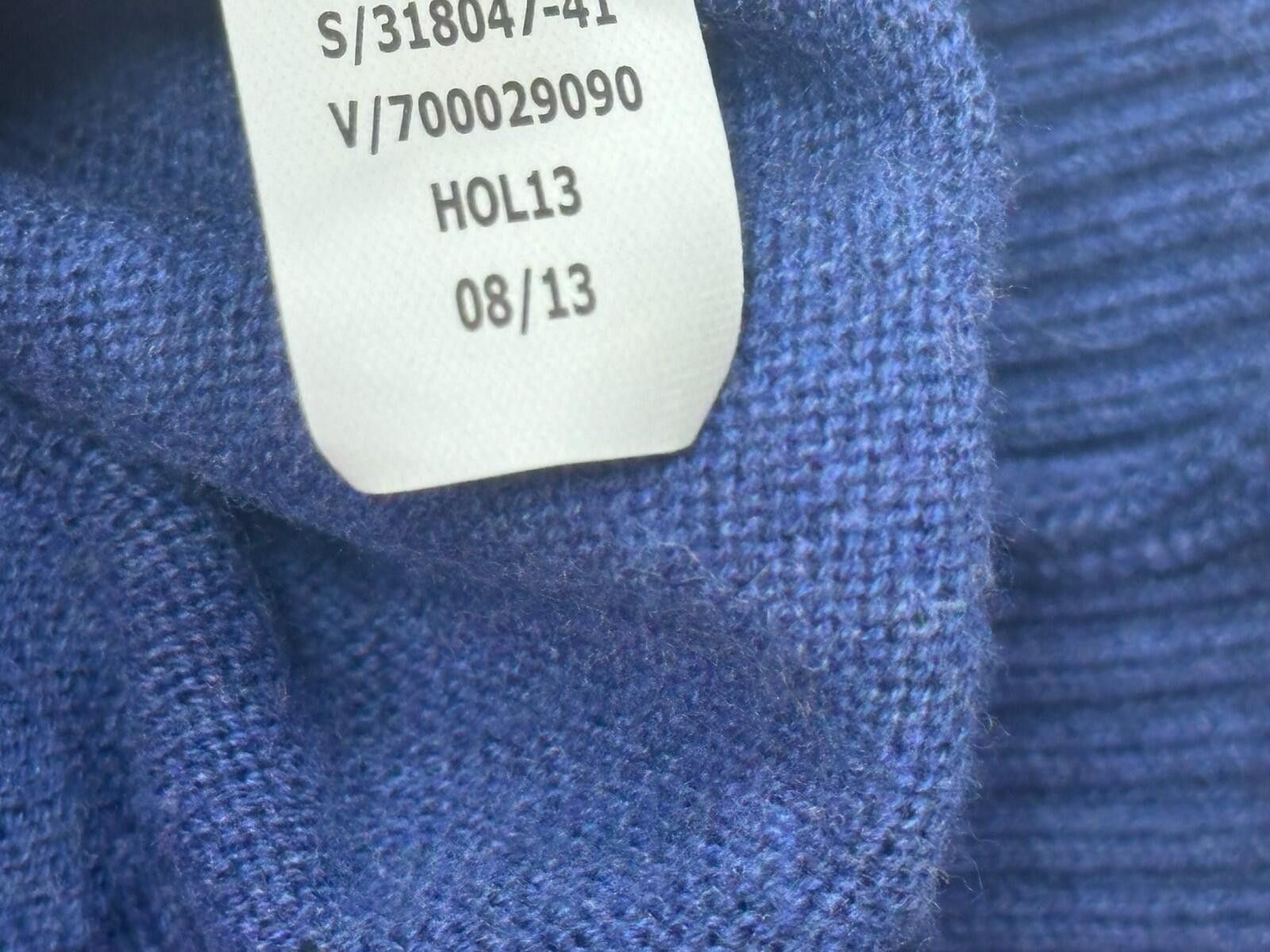 Banana Republic Banana Republic 100% Cotton V-Neck L/S Sweater Blue Mens M Size US M / EU 48-50 / 2 - 7 Thumbnail