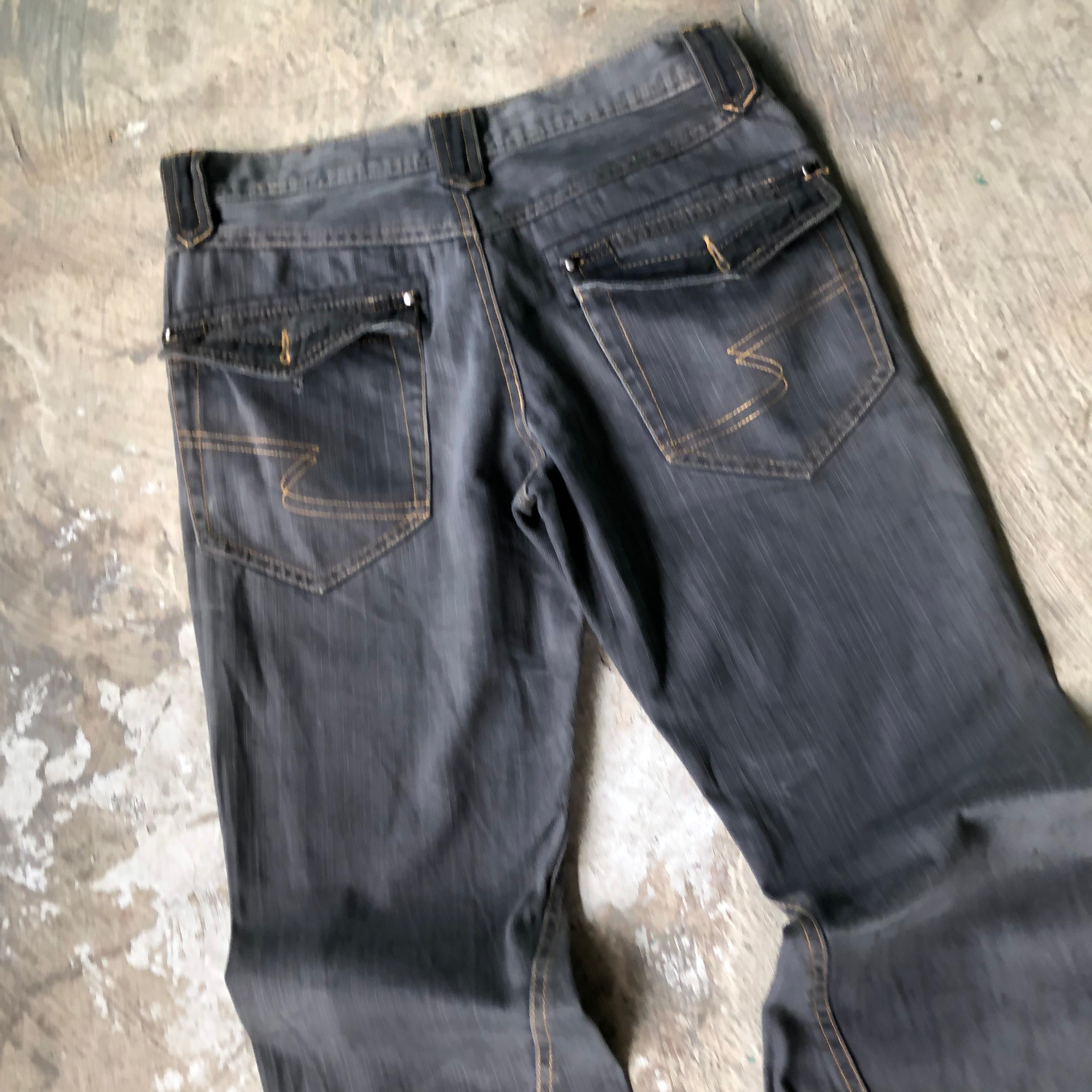 If Six Was Nine × KMRii × Le Grande Bleu (L.G.B.) Semantic Design Smokin Flared Jeans Size US 31 - 8 Thumbnail