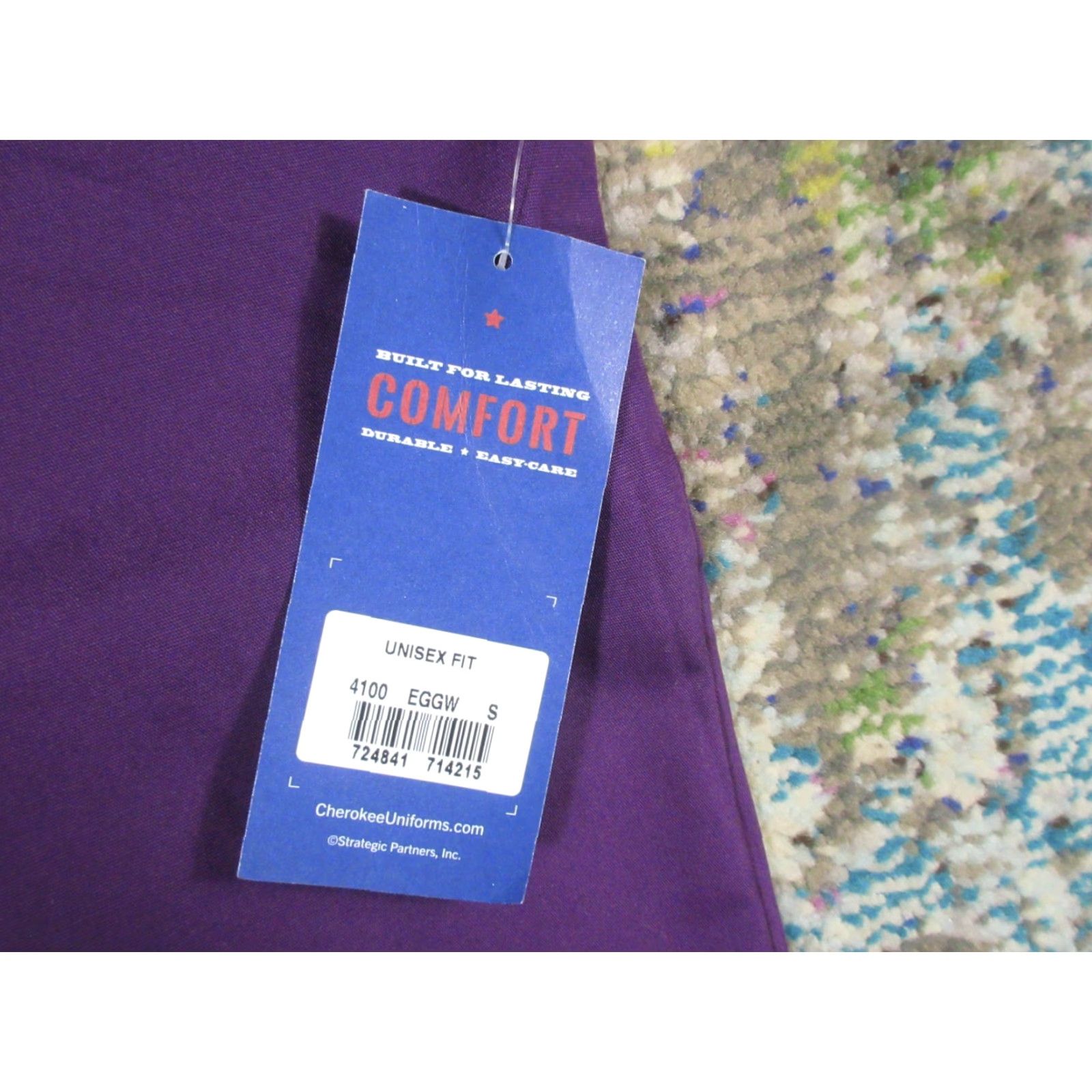 Cherokee Cherokee Workwear Scrub Pants Unisex Adult Small Eggplant Purple Originals NEW Size US 29 - 6 Thumbnail