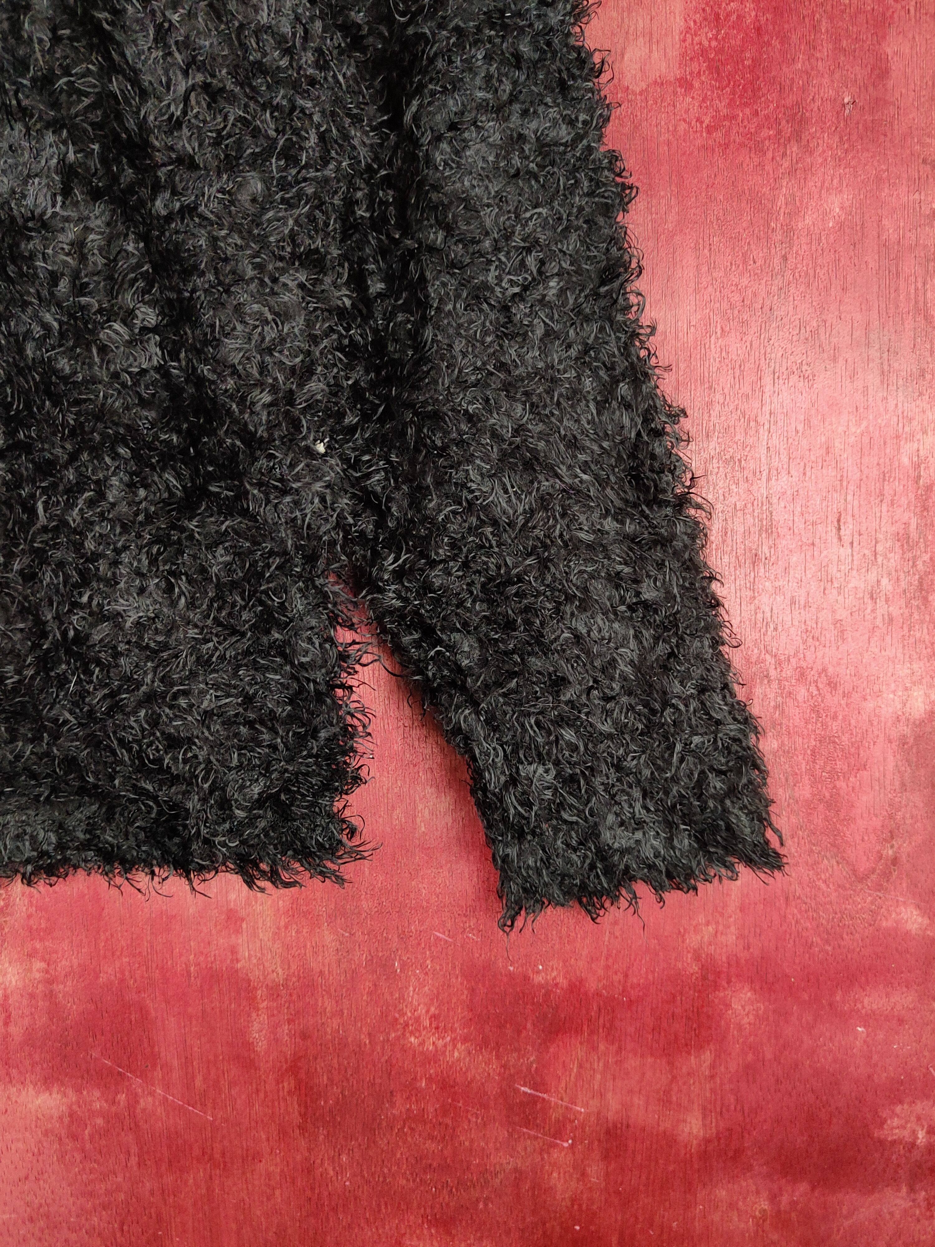 Homespun Knitwear Sureve Black Shag Shaggy Fur Mohair Knitwear #S181885 Size M / US 6-8 / IT 42-44 - 6 Thumbnail
