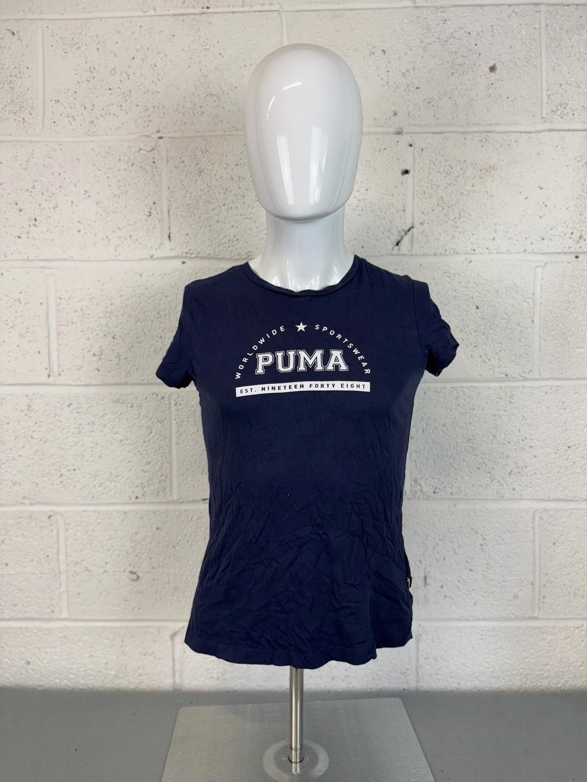 Puma Puma Women's Navy Blue Short Sleeve T-Shirt Size M Size M / US 6-8 / IT 42-44 - 1 Thumbnail