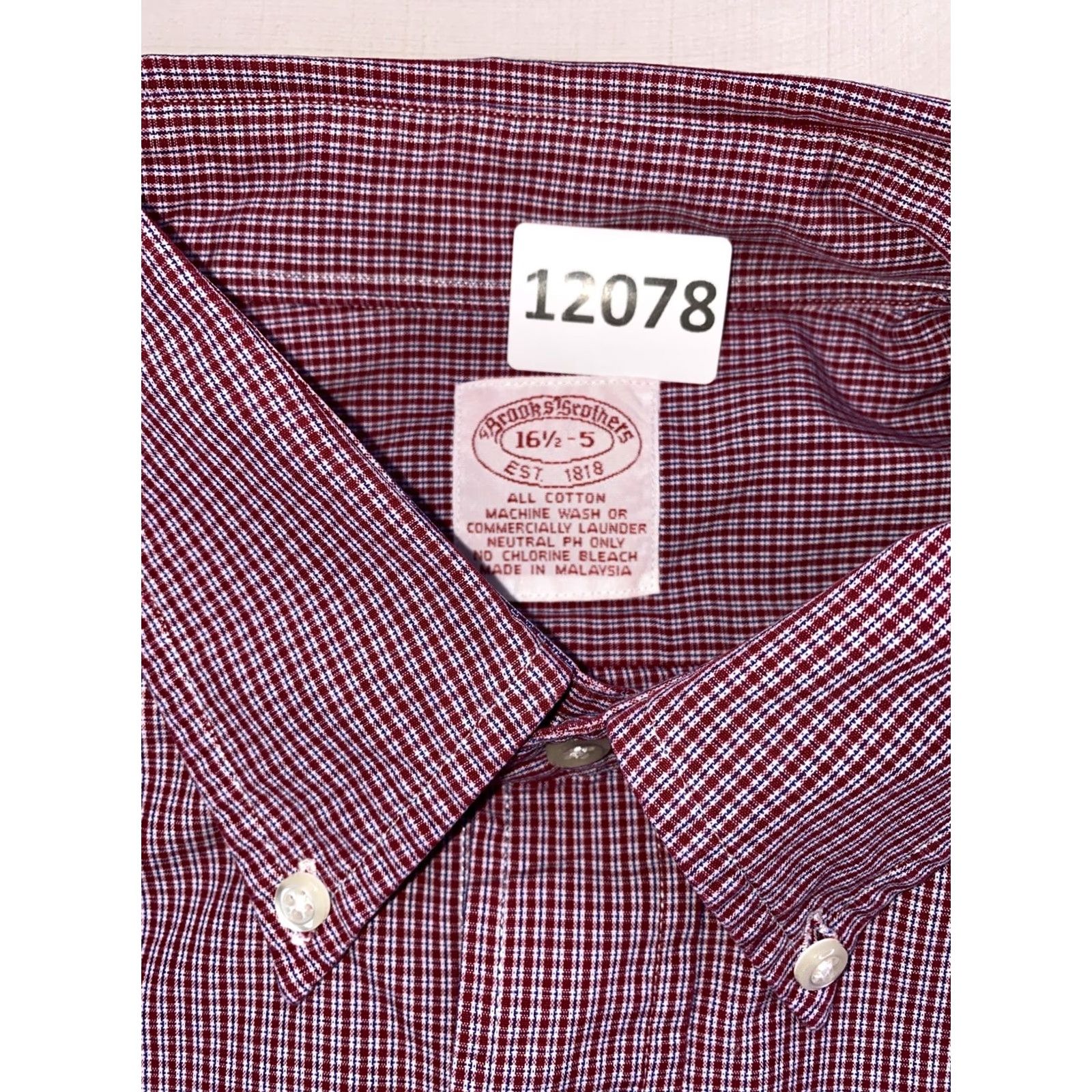 Brooks Brothers Brooks Brothers Dress Shirt Oxford Plaid Mens 16.5 Multicolor Cotton Long Sleeve 12078 Size US XL / EU 56 / 4 - 2 Thumbnail