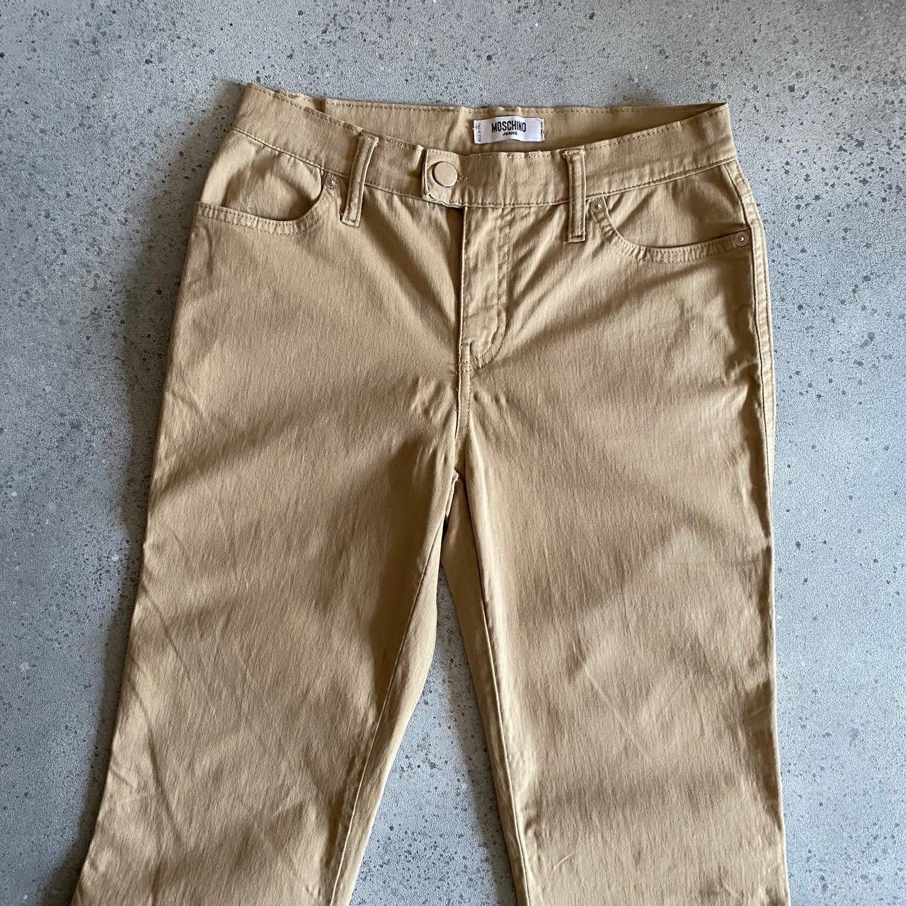 Moschino × Vintage Moschino Vintage Flared Beige Pants Jeans 90s Size 27" / US 4 / IT 40 - 5 Thumbnail