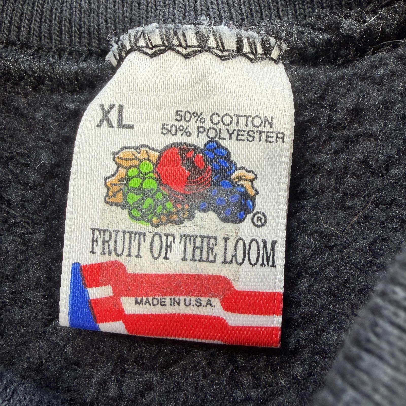 Fruit Of The Loom Vintage Pittsburgh Steelers Crewneck Sweatshirt 90s XL Black Size US XL / EU 56 / 4 - 5 Thumbnail