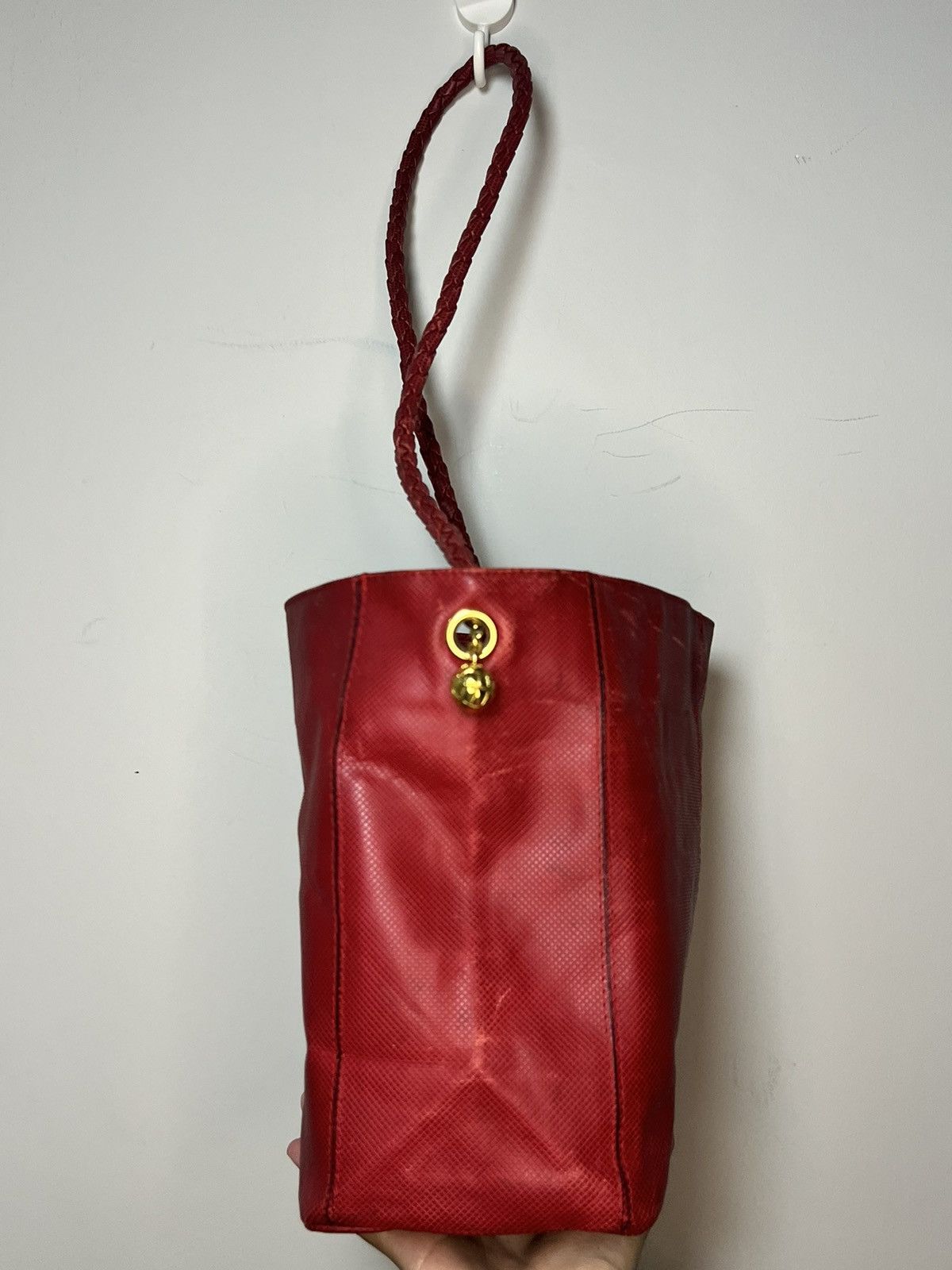 Bottega Veneta Bottega Veneta Red Leather Braided Strap Size ONE SIZE - 5 Thumbnail