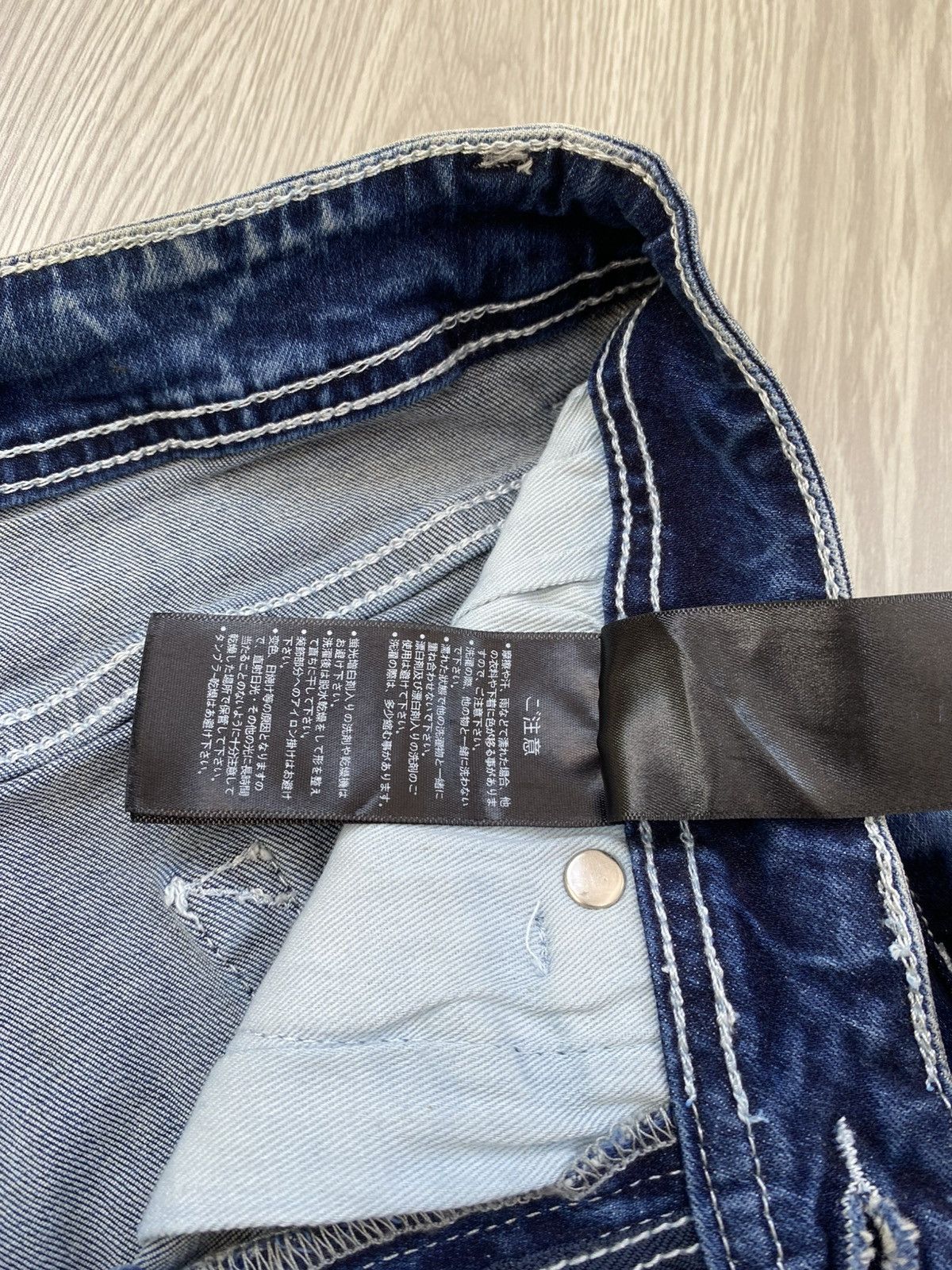 If Six Was Nine × Le Grande Bleu (L.G.B.) × Tornado Mart 2000s Cavaria Fuga Clawmark Nice Faded Skinny Jeans Size US 26 / EU 42 - 11 Thumbnail