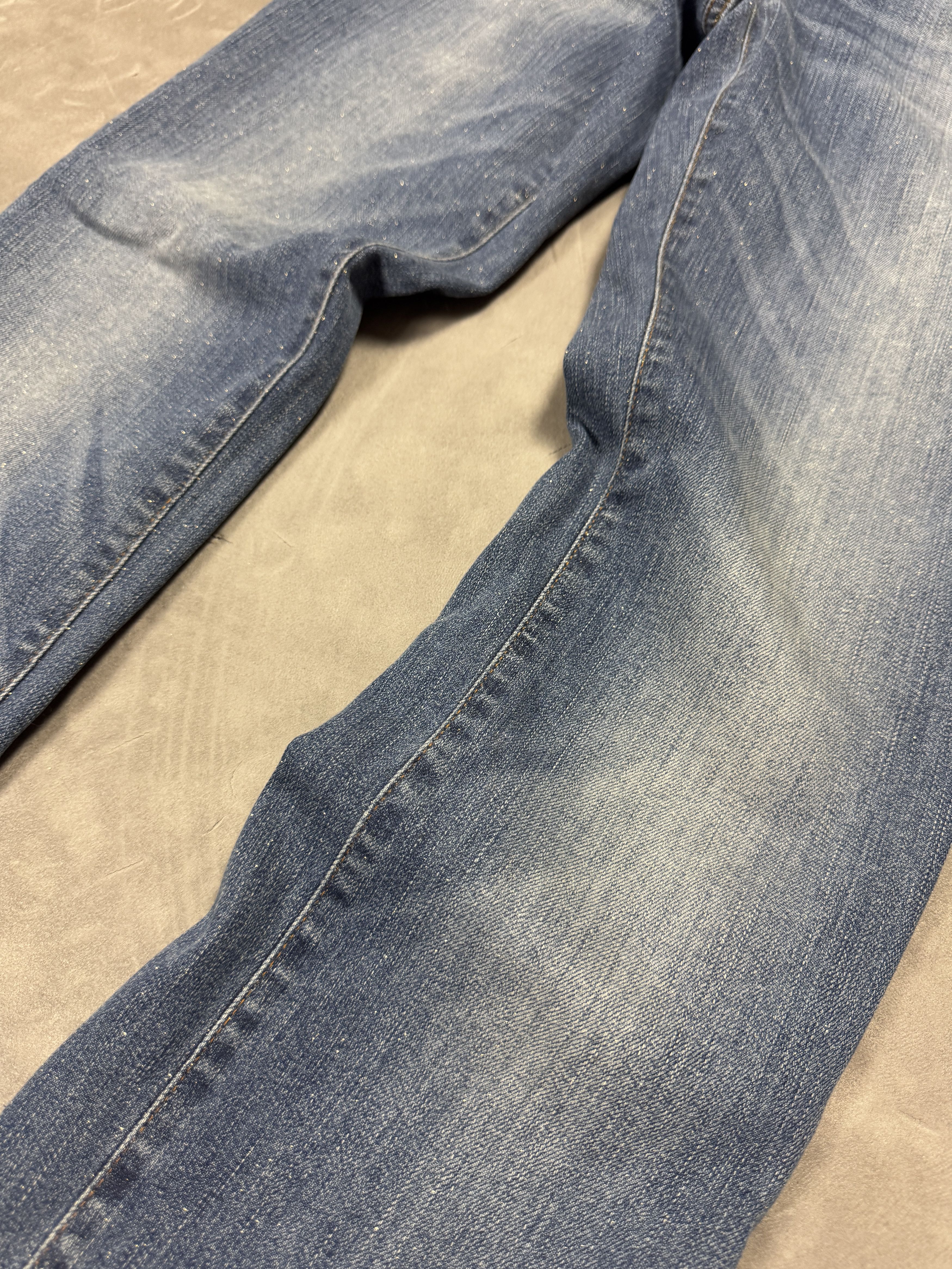 John Galliano × Vintage John Galliano denim jeans streetwear retro glitter y2k Size 28" / US 6 / IT 42 - 4 Thumbnail