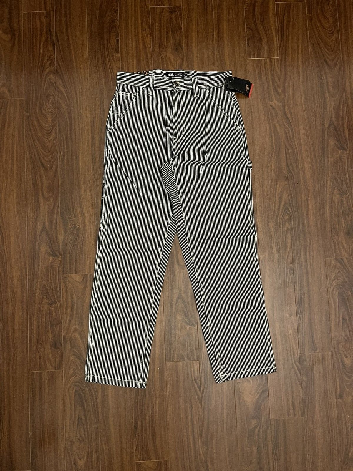 Vans BNWT Vans Hickory Stripe Drill Chore Carpenter Pants Size US 29 - 1 Thumbnail
