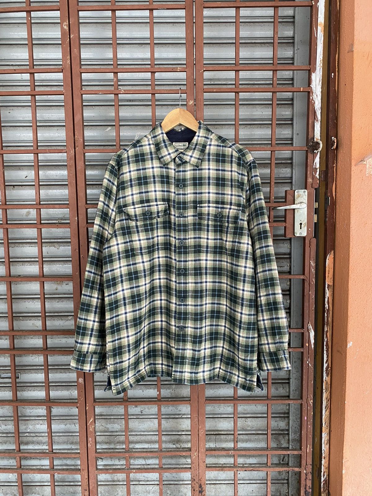 Japanese Brand Vintage L.L Bean Flannel Button Jacket Size US L / EU 52-54 / 3 - 9 Thumbnail