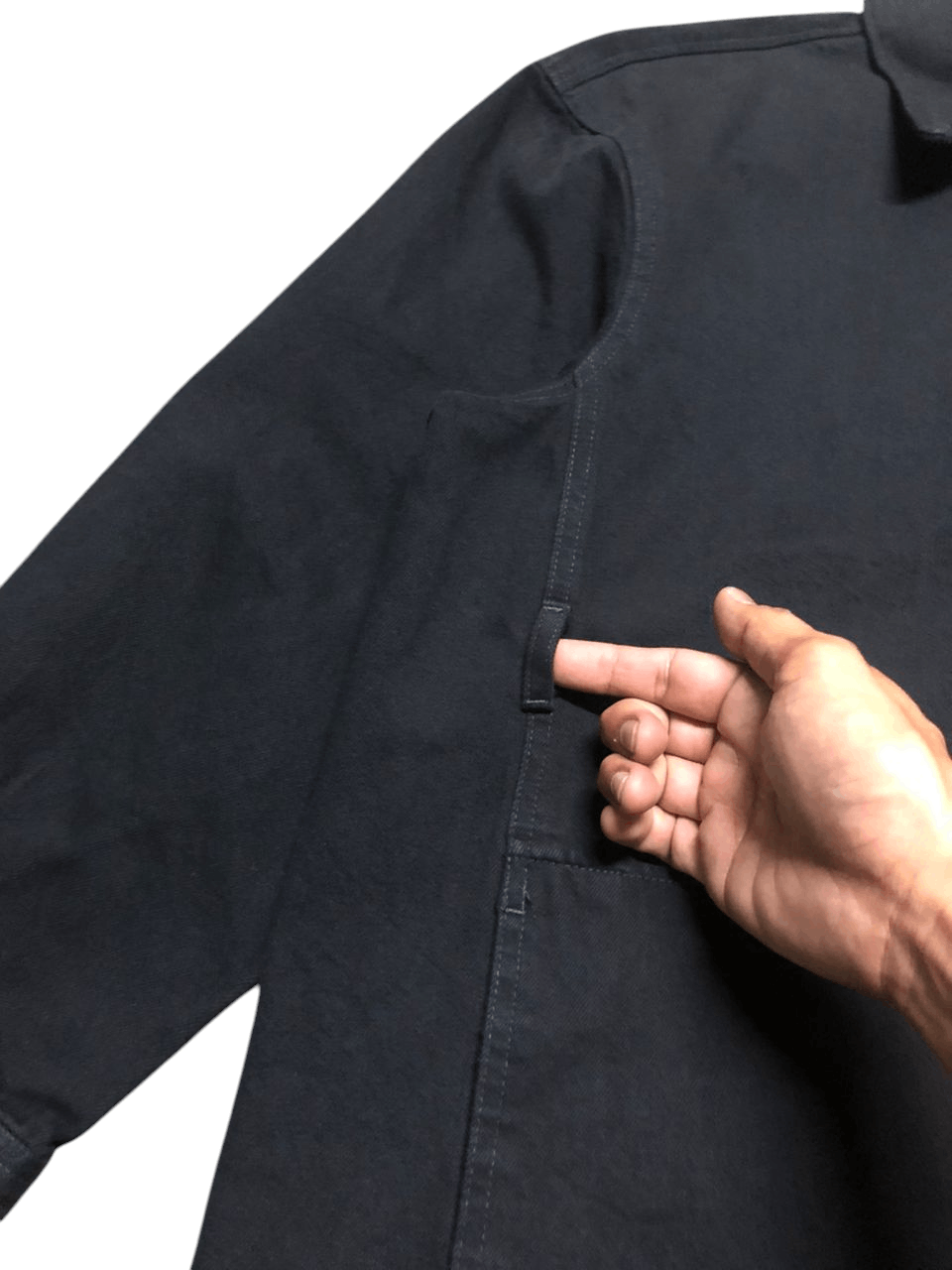 Lemaire × Uniqlo Uniqlo x Lemaire All Black Denim Trenchcoat Size L / US 10 / IT 46 - 11 Thumbnail