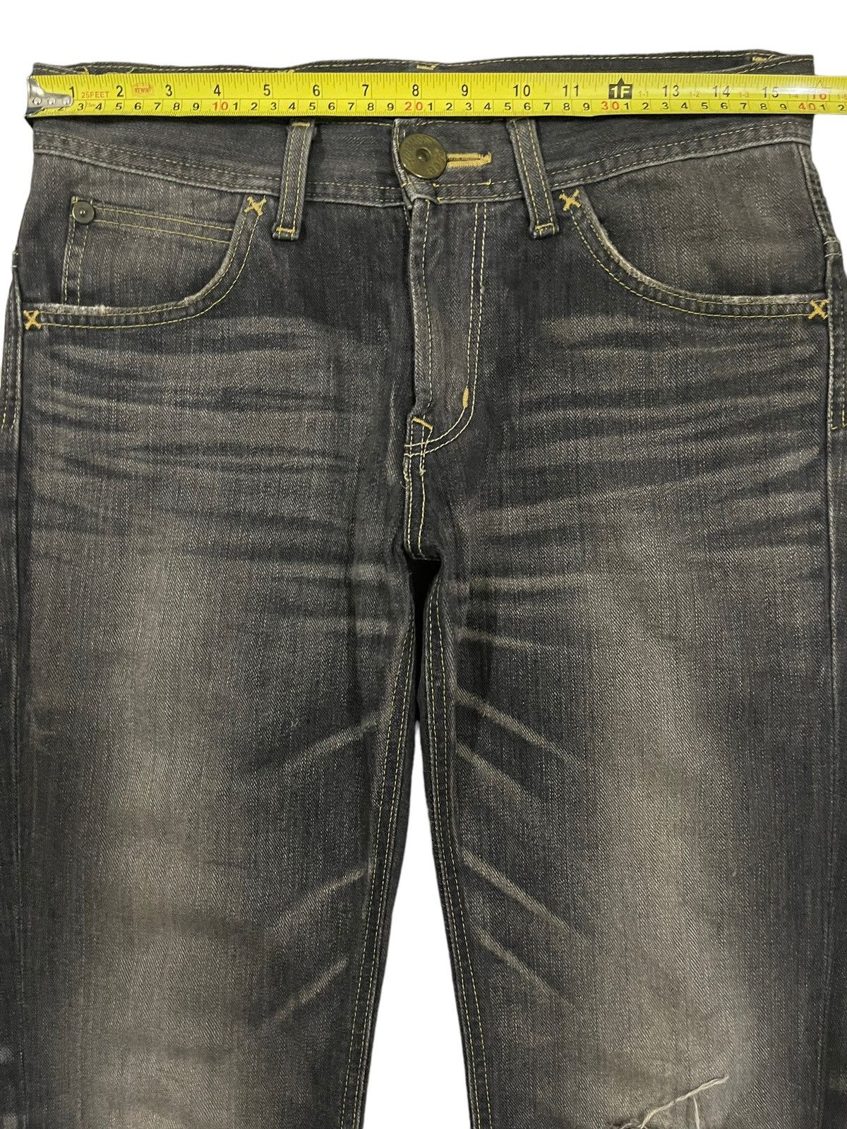 Lee Vintage Lee Cowboy Buckle Faded Wash Style Jeans Size US 31 - 11 Thumbnail