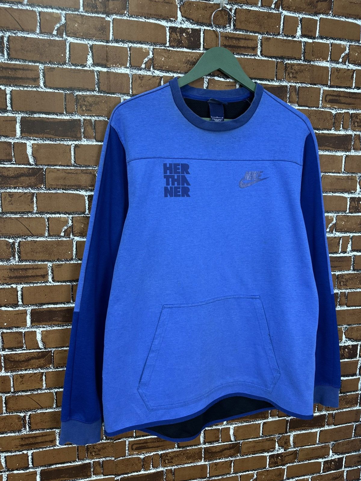 Nike Y2k Nike 2 Tone Sweatshirt Z408 Size US L / EU 52-54 / 3 - 2 Thumbnail