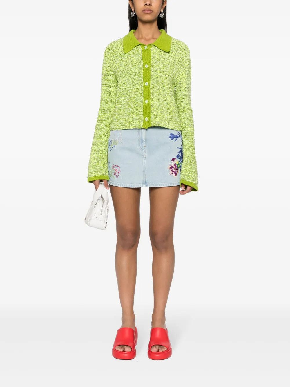 Kenzo o1y1025 Denim Mini Skirt in Blue Size 27" / US 4 / IT 40 - 5 Thumbnail