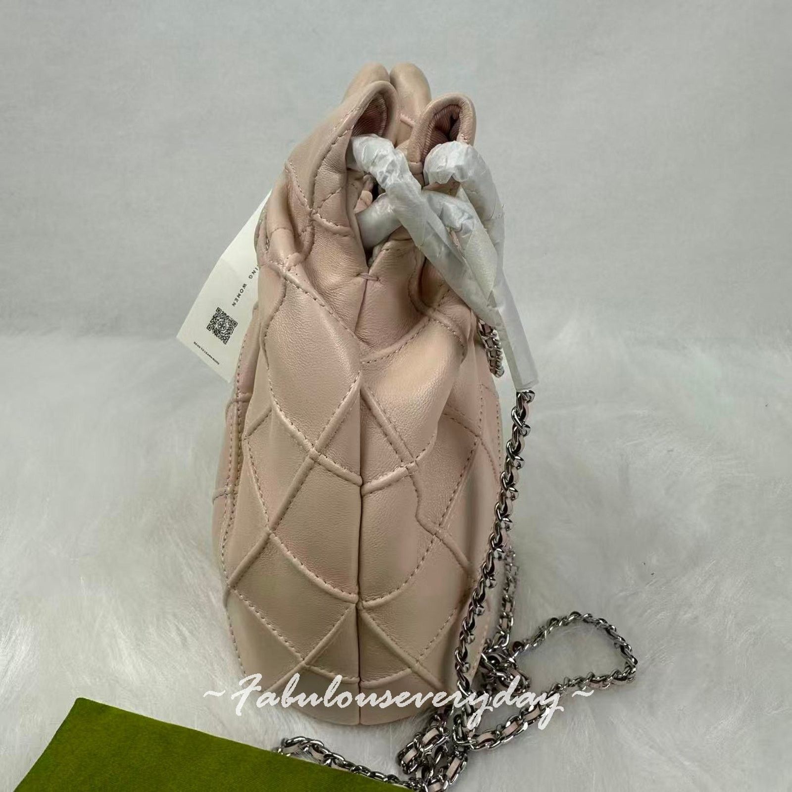 Tory Burch Tory Burch Mini Fleming Soft Hobo Chain Strap Leather/ Pink Size ONE SIZE - 3 Thumbnail