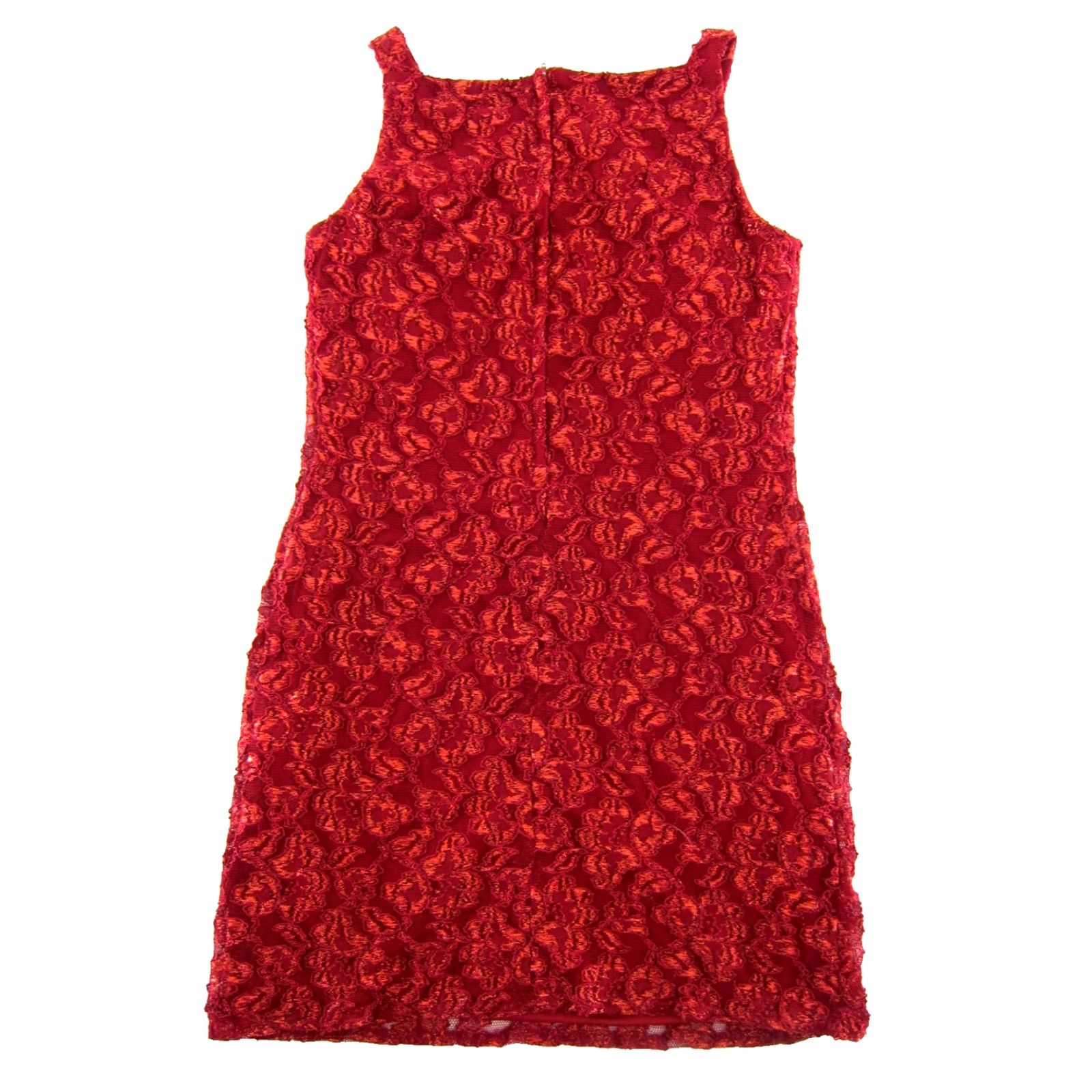 Vintage VINTAGE Scott McClintock Red Sparkly Metallic Floral Tank Party Prom Dress 12 Size XL / US 12-14 / IT 48-50 - 2 Thumbnail