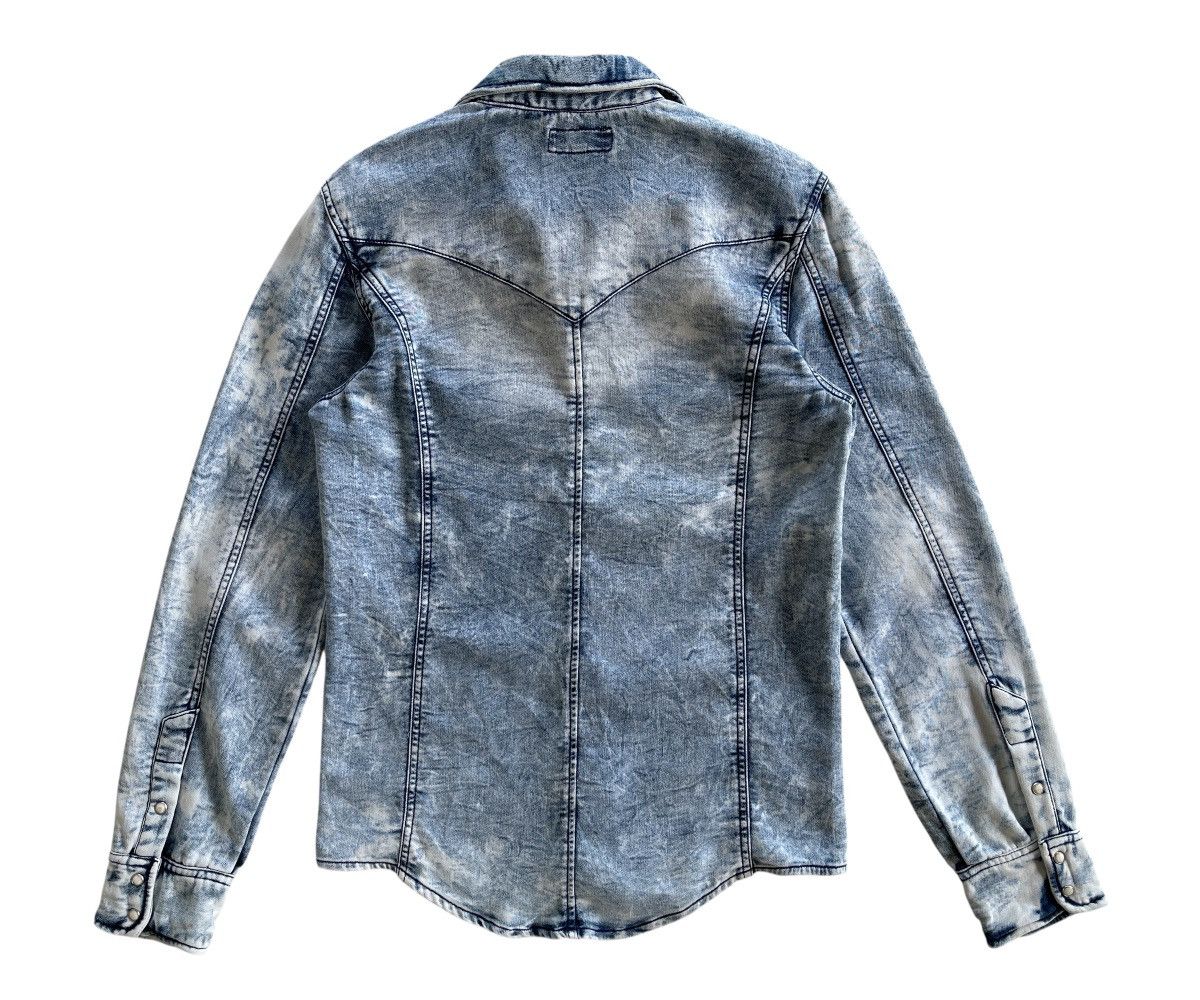 In The Attic Acid Washed Denim Western Shirt Size US S / EU 44-46 / 1 - 9 Thumbnail