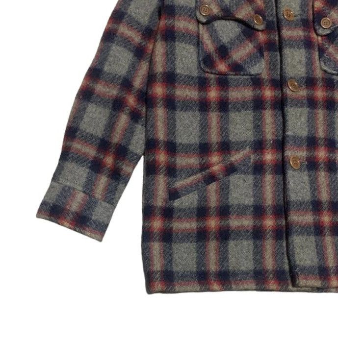 Japanese Brand Vintage Van Jac Plaid Wool Flannel shirt Jacket Size US L / EU 52-54 / 3 - 2 Thumbnail