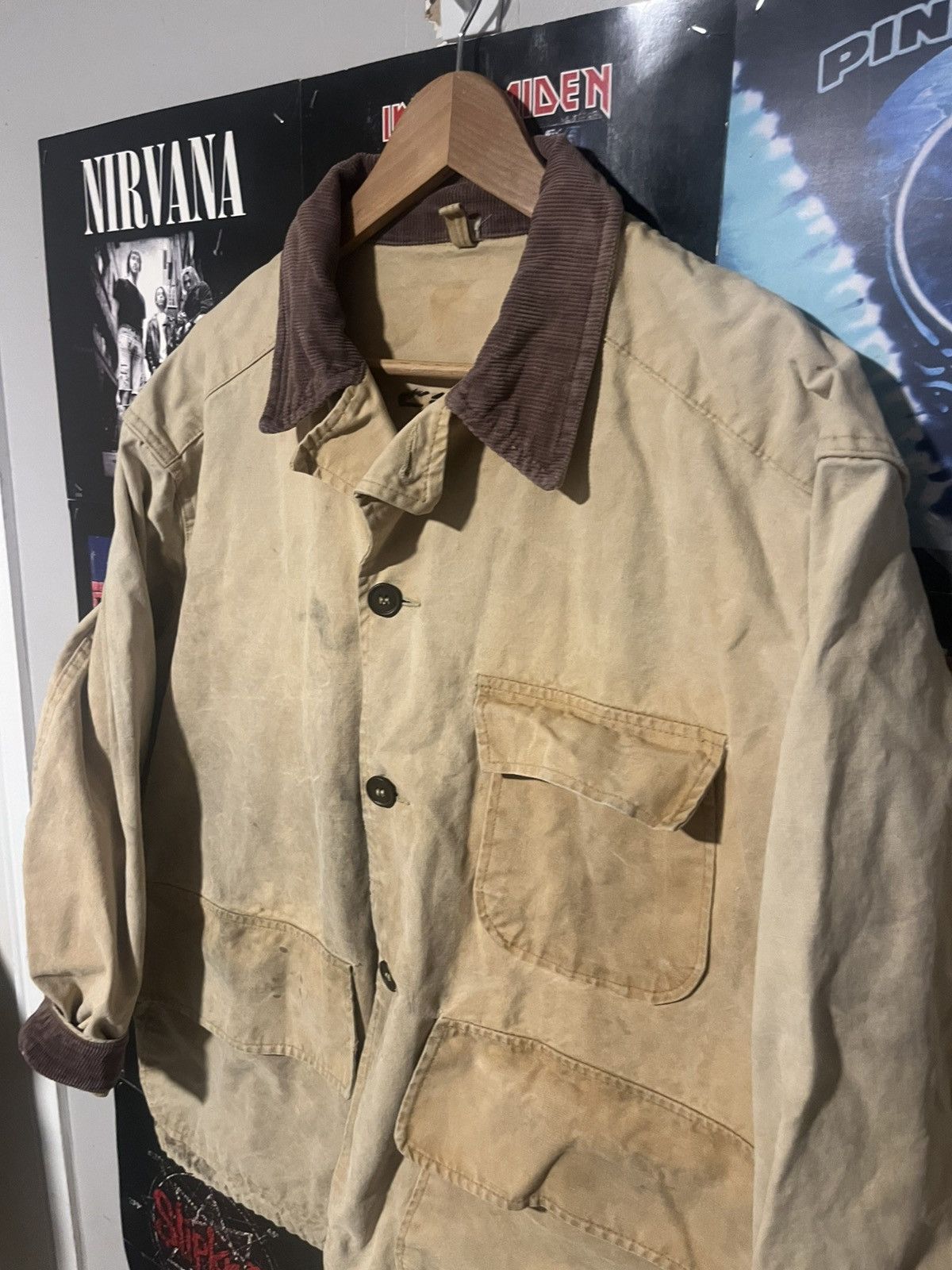 Other Vintage 70’s 80s Tan Heavy duty Thrashed Hunting Duck Jacket Size US XL / EU 56 / 4 - 2 Thumbnail