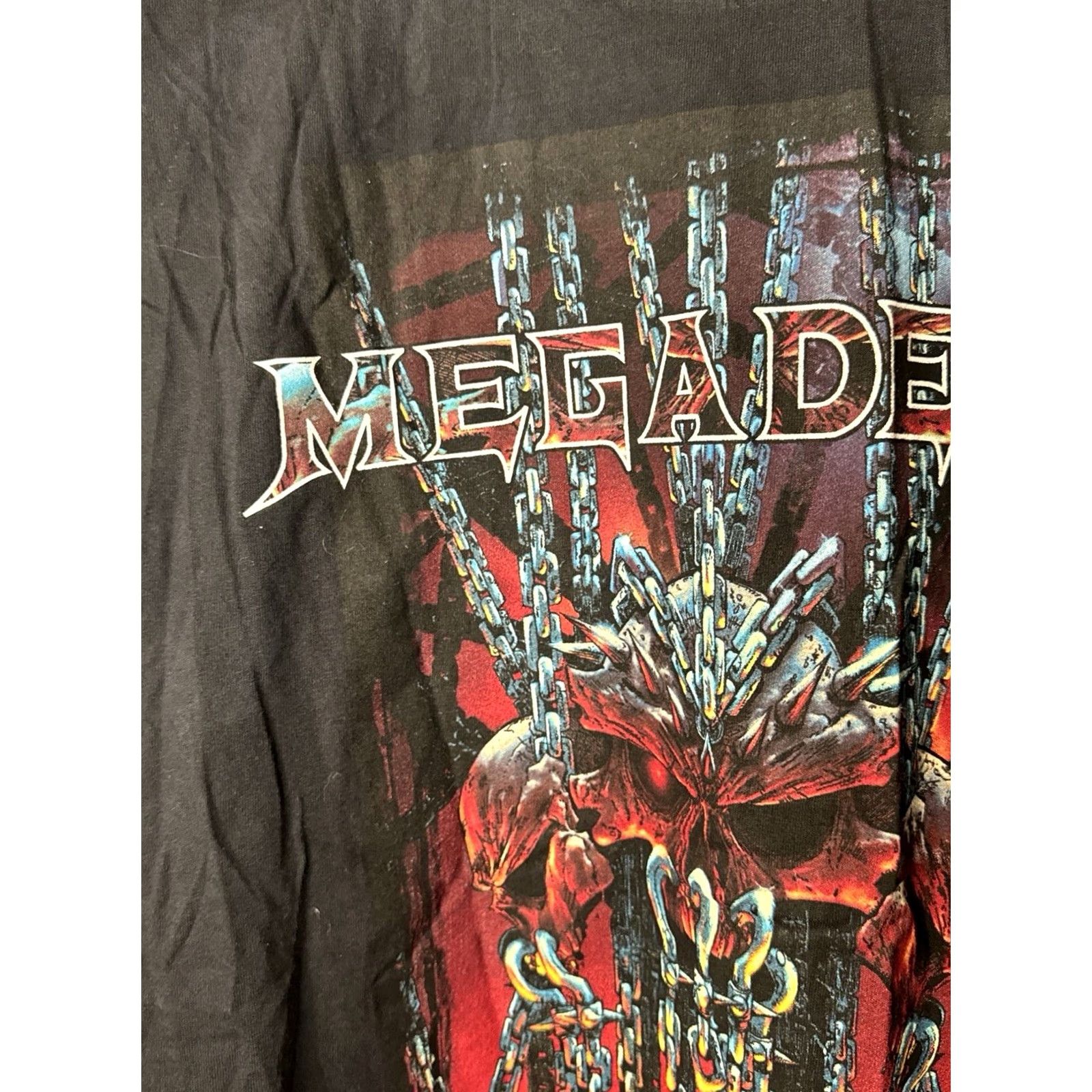 Vintage VINTAGE Megadeth Chaos Comics T Shirt Giant Tag XL 90s Metal Shirt Mens Black Cotton 1998 Double-Sided Size US XL / EU 56 / 4 - 2 Thumbnail