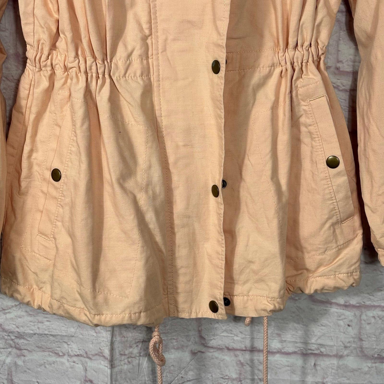 Other LOFT Women's Medium Peach Lightweight Utility Jacket Size M / US 6-8 / IT 42-44 - 2 Thumbnail