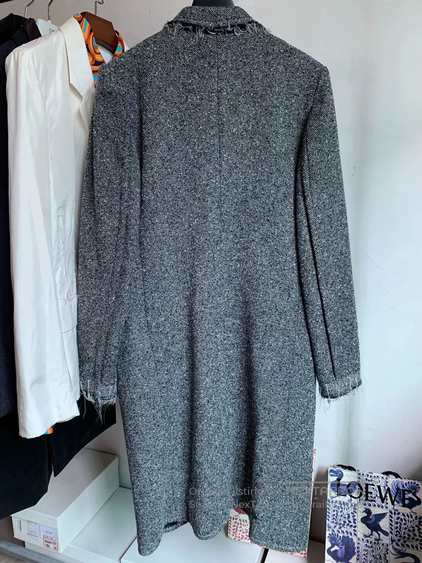 Helmut Lang Helmut Lang Wool Distressed Trench Coat. Size US S / EU 44-46 / 1 - 2 Thumbnail