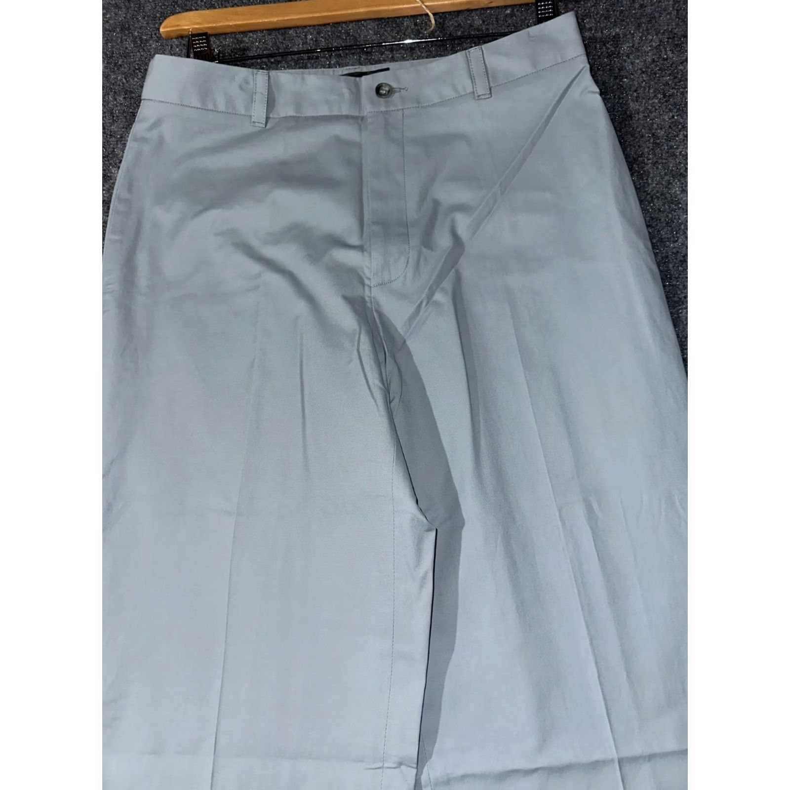 Banana Republic Banana Republic Pants Womens 10 Gray Cotton Stretch Flat Front Straight Leg Chin Size 32" / US 10 / IT 46 - 3 Thumbnail