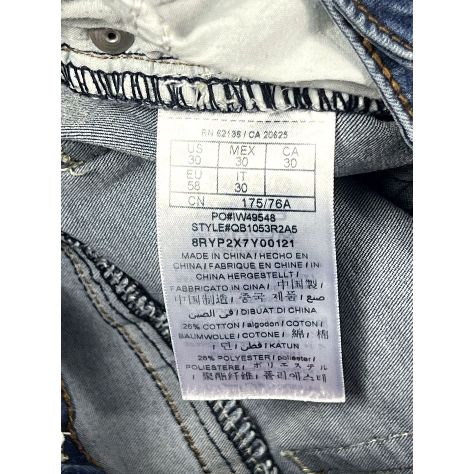 Guess VINTAGE Guess Jeans Womens Low Rise Power Skinny Cindy Fit Distressed Denim Size 30 Blue 90s City Grunge Retro Rock Y2K 5-Pocket Denim Jeans Womens Size 30" / US 8 / IT 44 - 6 Thumbnail