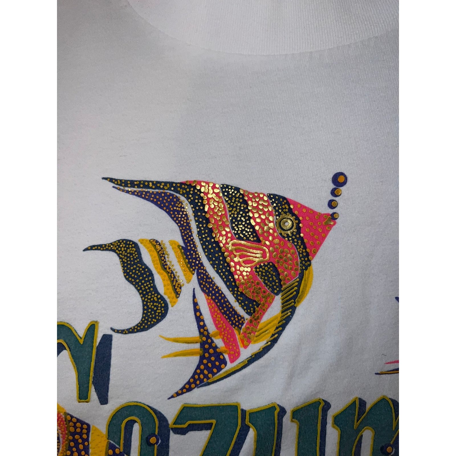 Vintage 90s Vintage Cozumel mexico Tropical Fish Fishes Shirt XL Size US XL / EU 56 / 4 - 5 Thumbnail